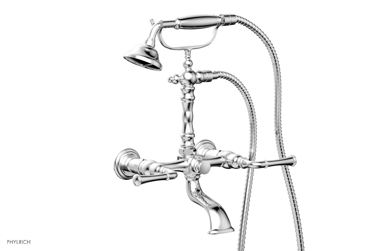 polished chrome exposed tub