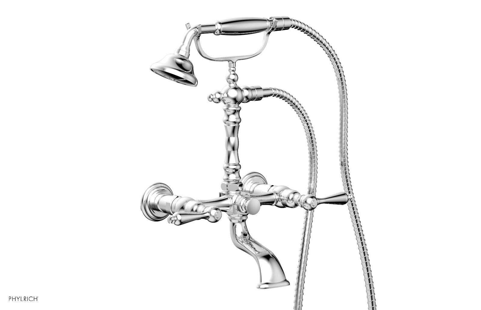 polished chrome exposed tub