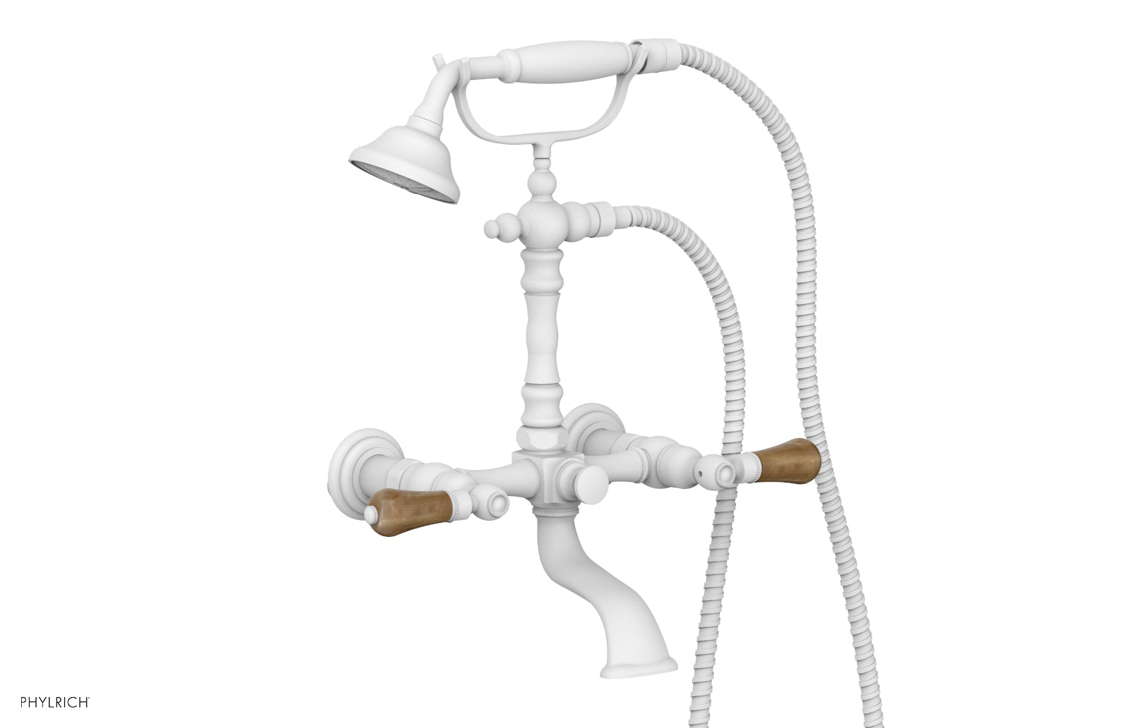 Phylrich REGENT Exposed Tub & Hand Shower - Montaione Brown Onyx Handle
