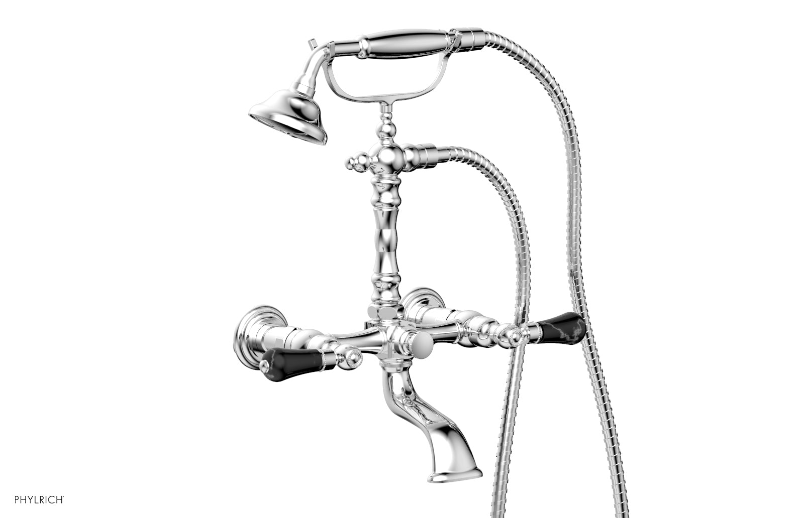 polished chrome exposed tub