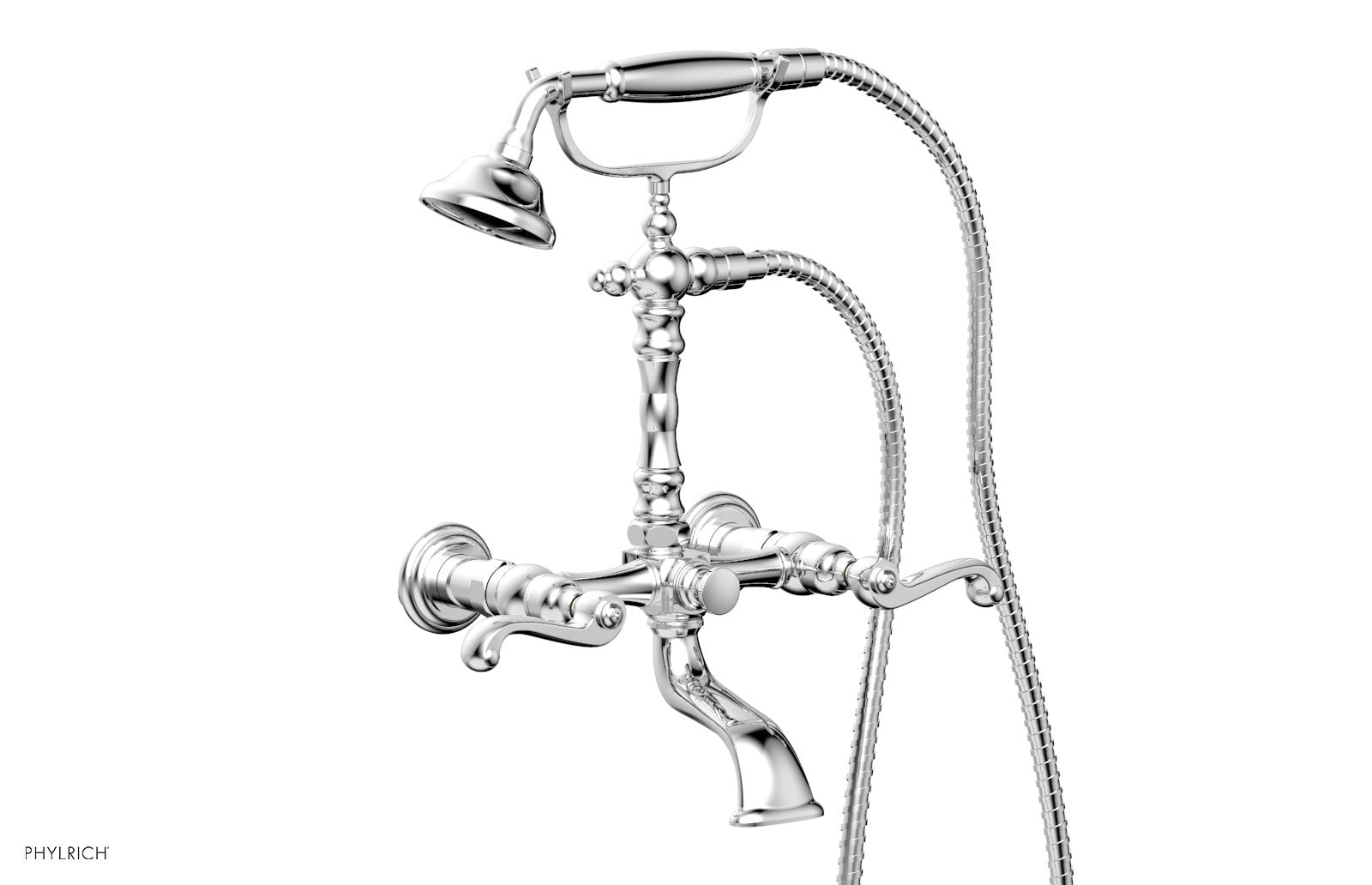 polished chrome exposed tub
