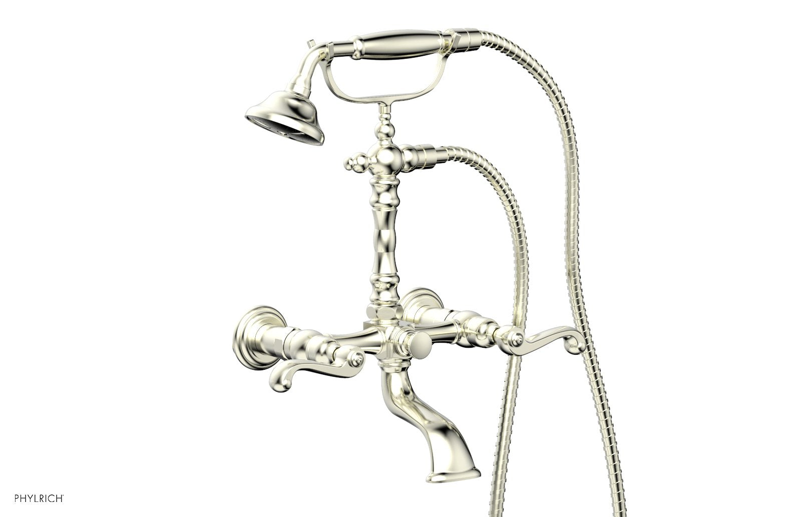 Phylrich REVERE & SAVANNAH Exposed Tub & Hand Shower - Curved Handle