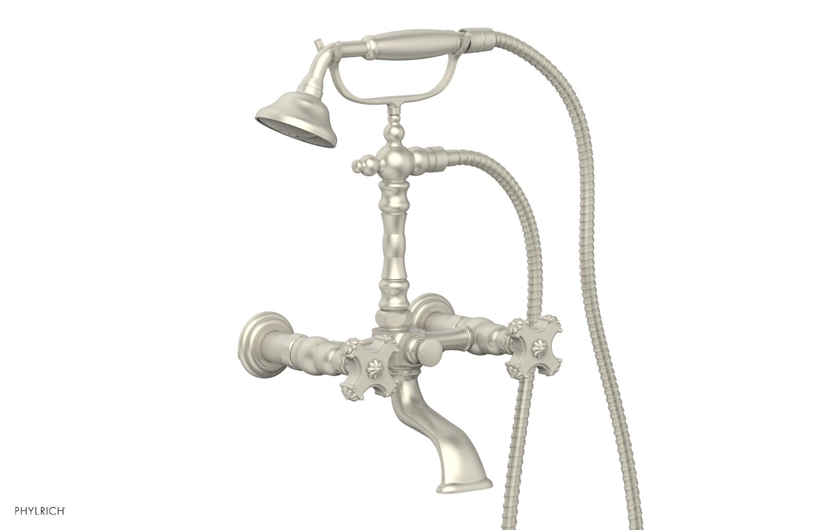 Phylrich MARVELLE Exposed Tub & Hand Shower - Cross Handle