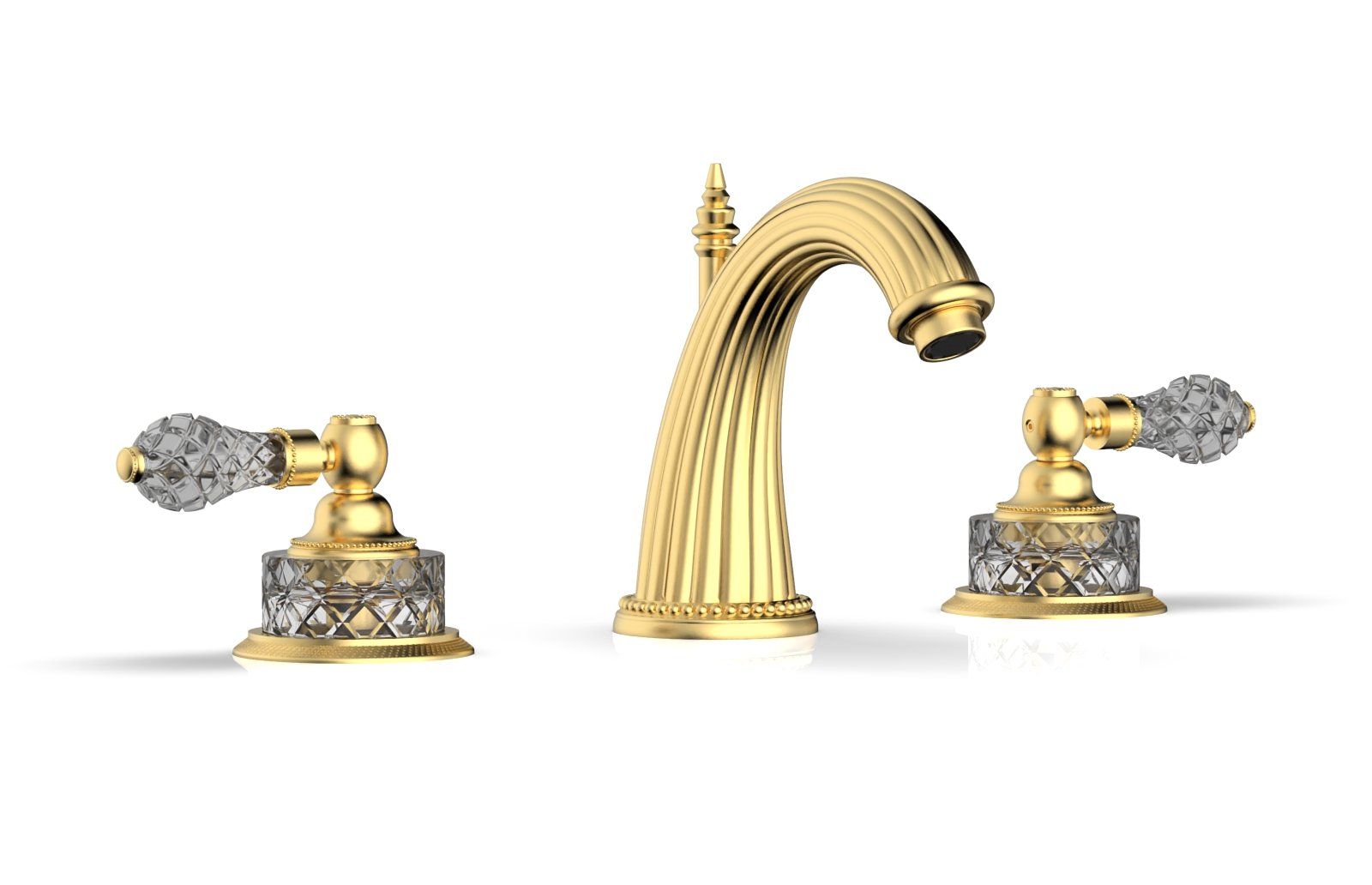 Phylrich REGENT CUT CRYSTAL Widespread Faucet Cut Crystal Lever Handles