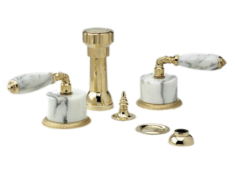 polished brass bidet set