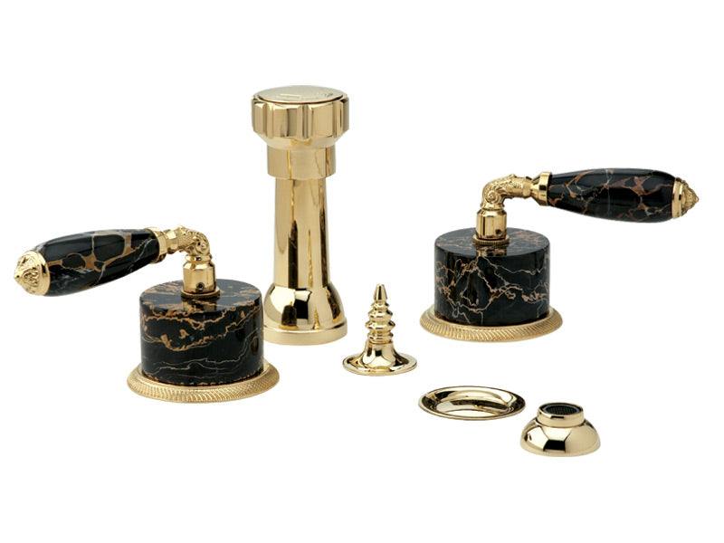 polished brass bidet set