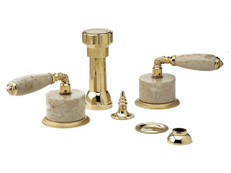 polished brass bidet set
