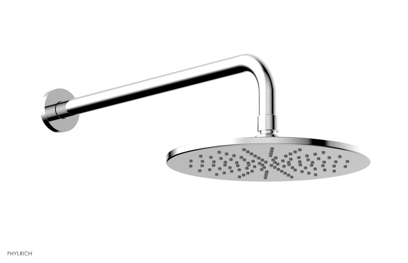 polished chrome shower head