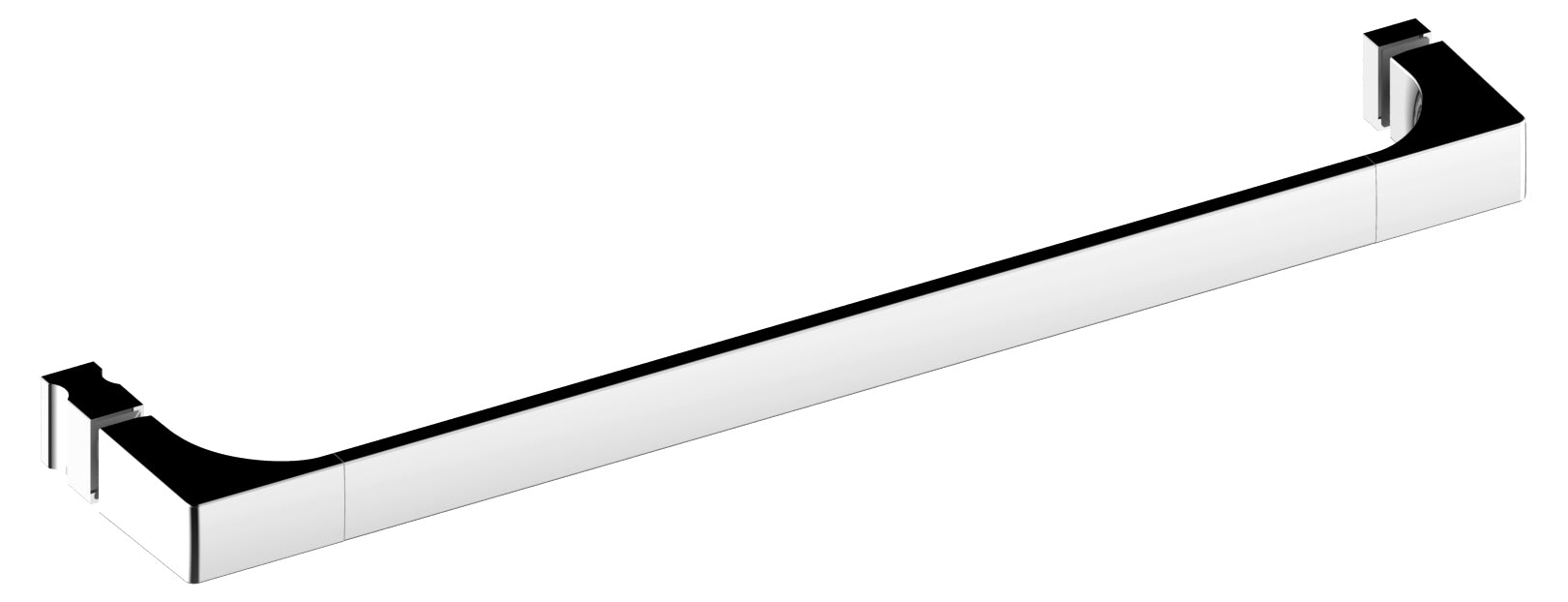 polished chrome door handle