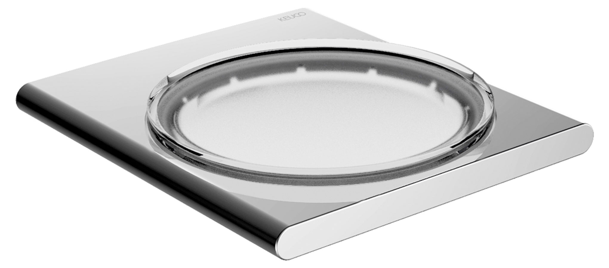 brushed black chrome soap holder