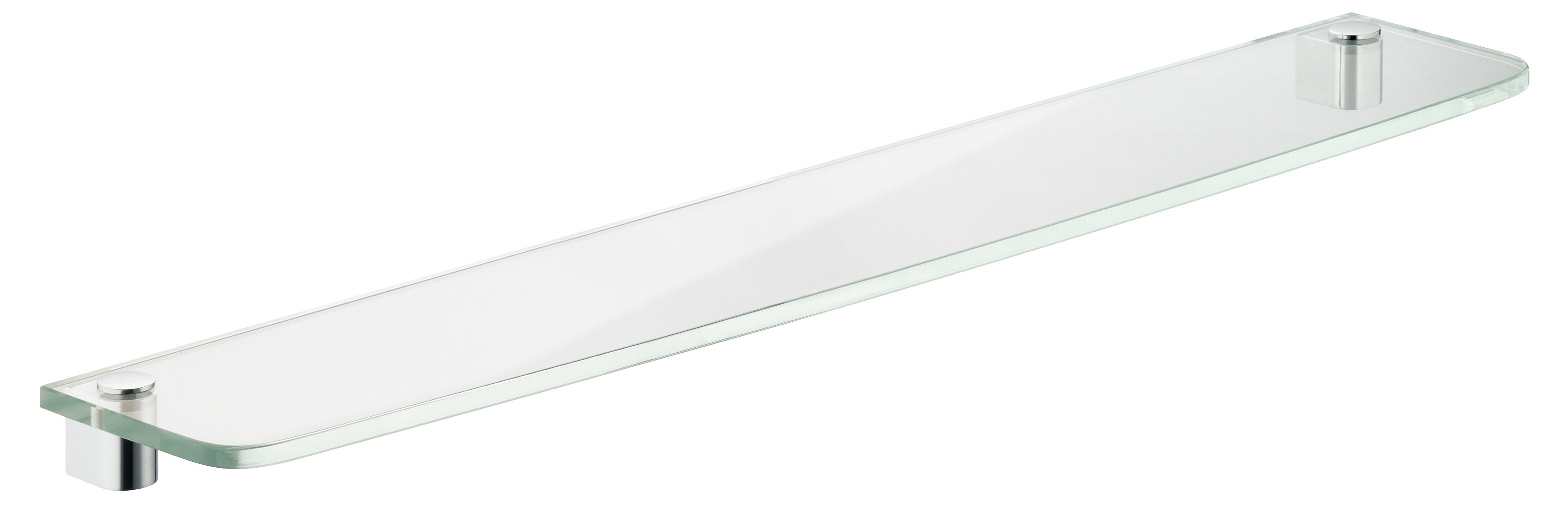 polished chrome shelf bracket