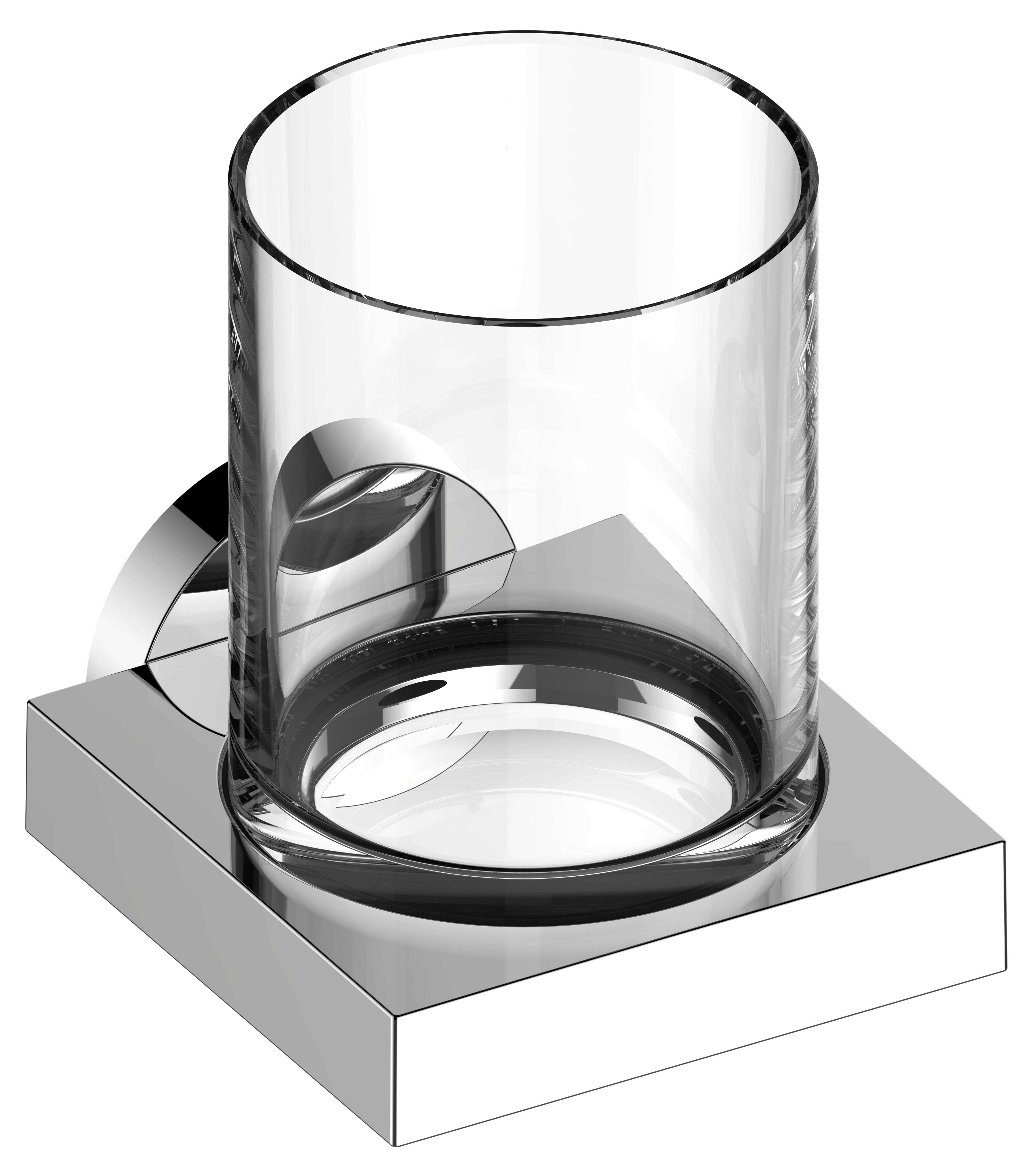 polished chrome tumbler holder