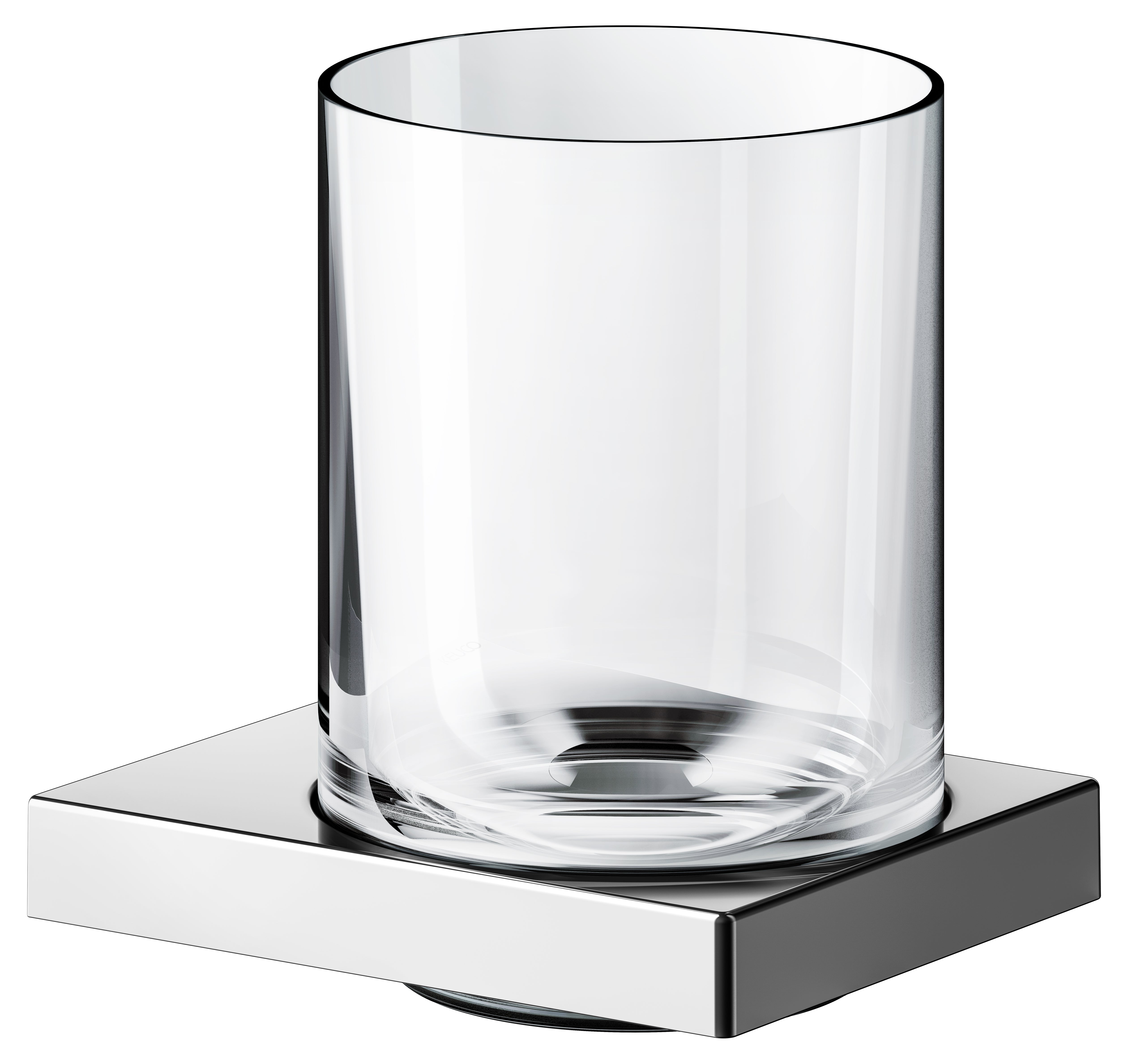 polished chrome tumbler holder