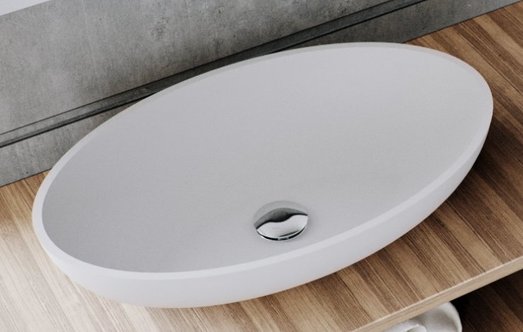 white vessel sink