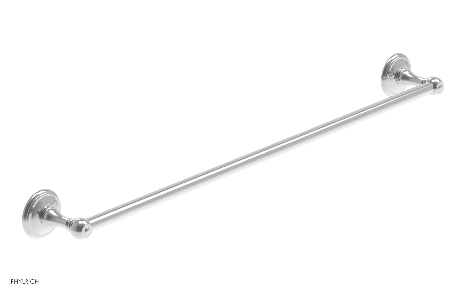 polished chrome towel bar
