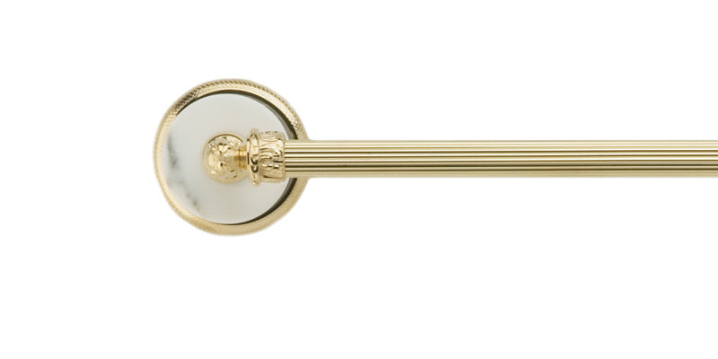 polished brass towel bar