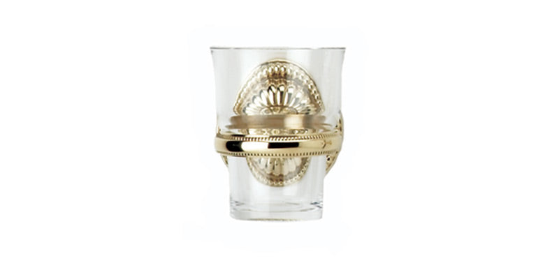 polished chrome glass holder
