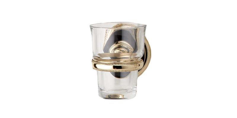 polished chrome glass holder