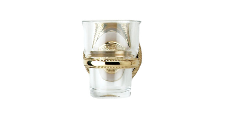 polished brass glass holder