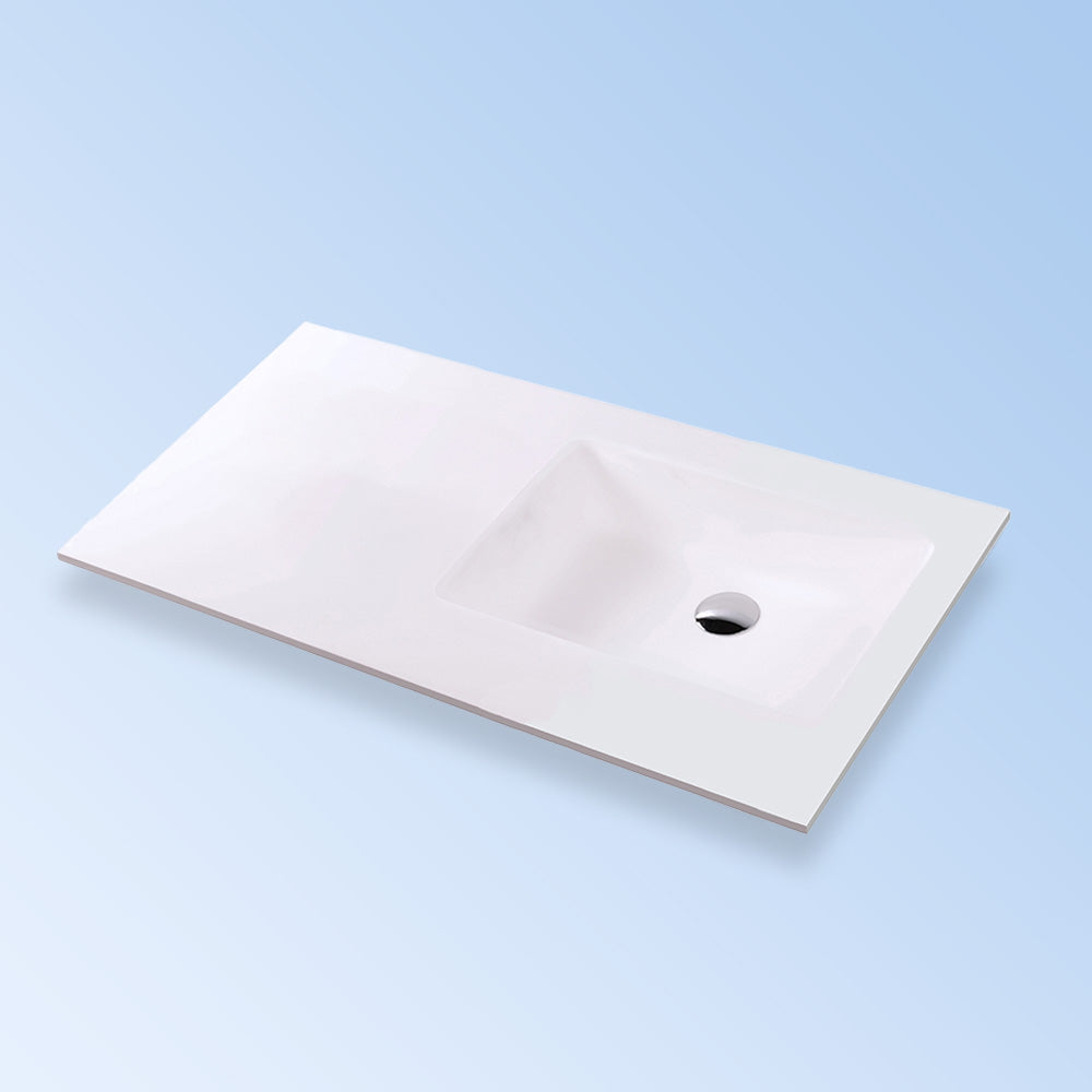matte white sink