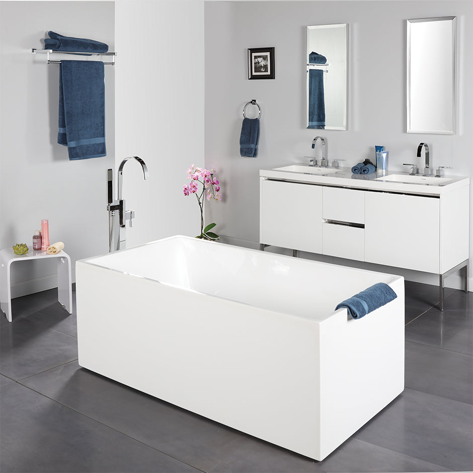 polished s steel  vanity
