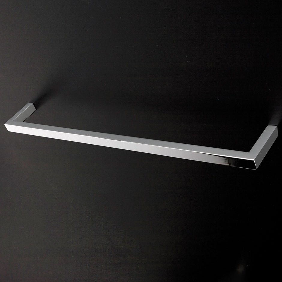 polished chrome towel bar