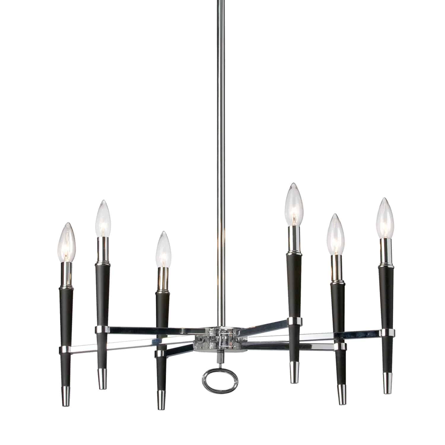 polished chrome chandeliers