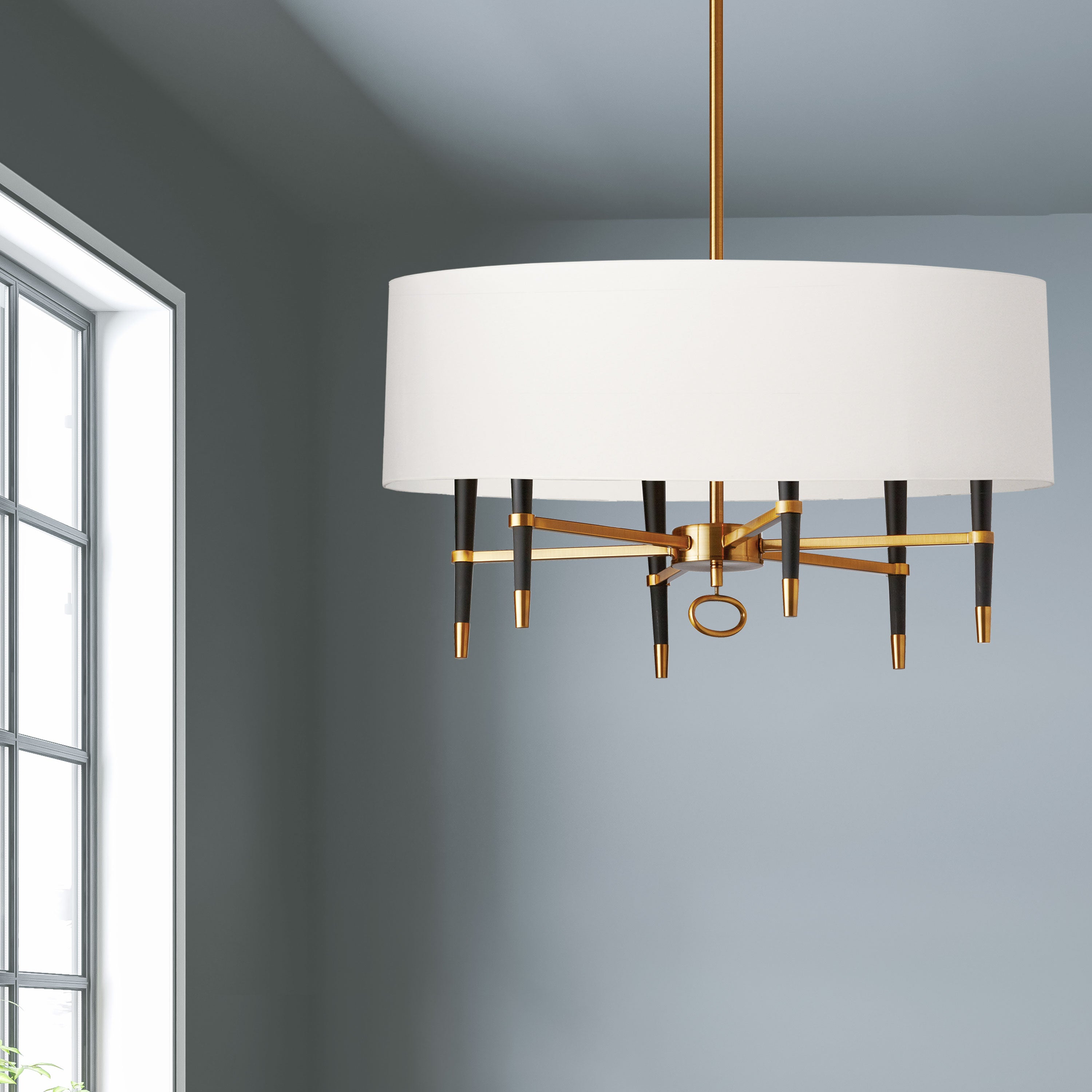 vintage bronze with white shade chandeliers