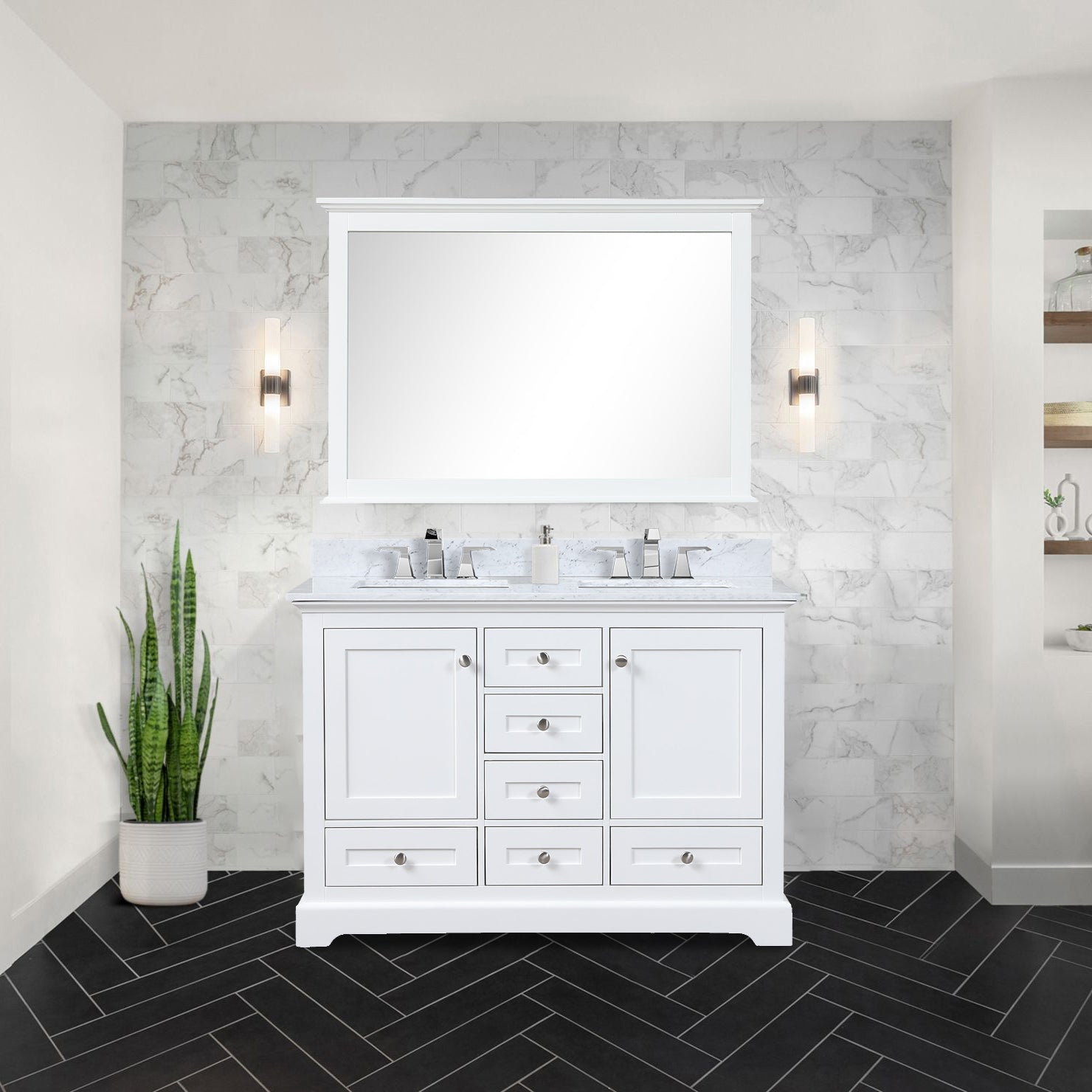 white vanity