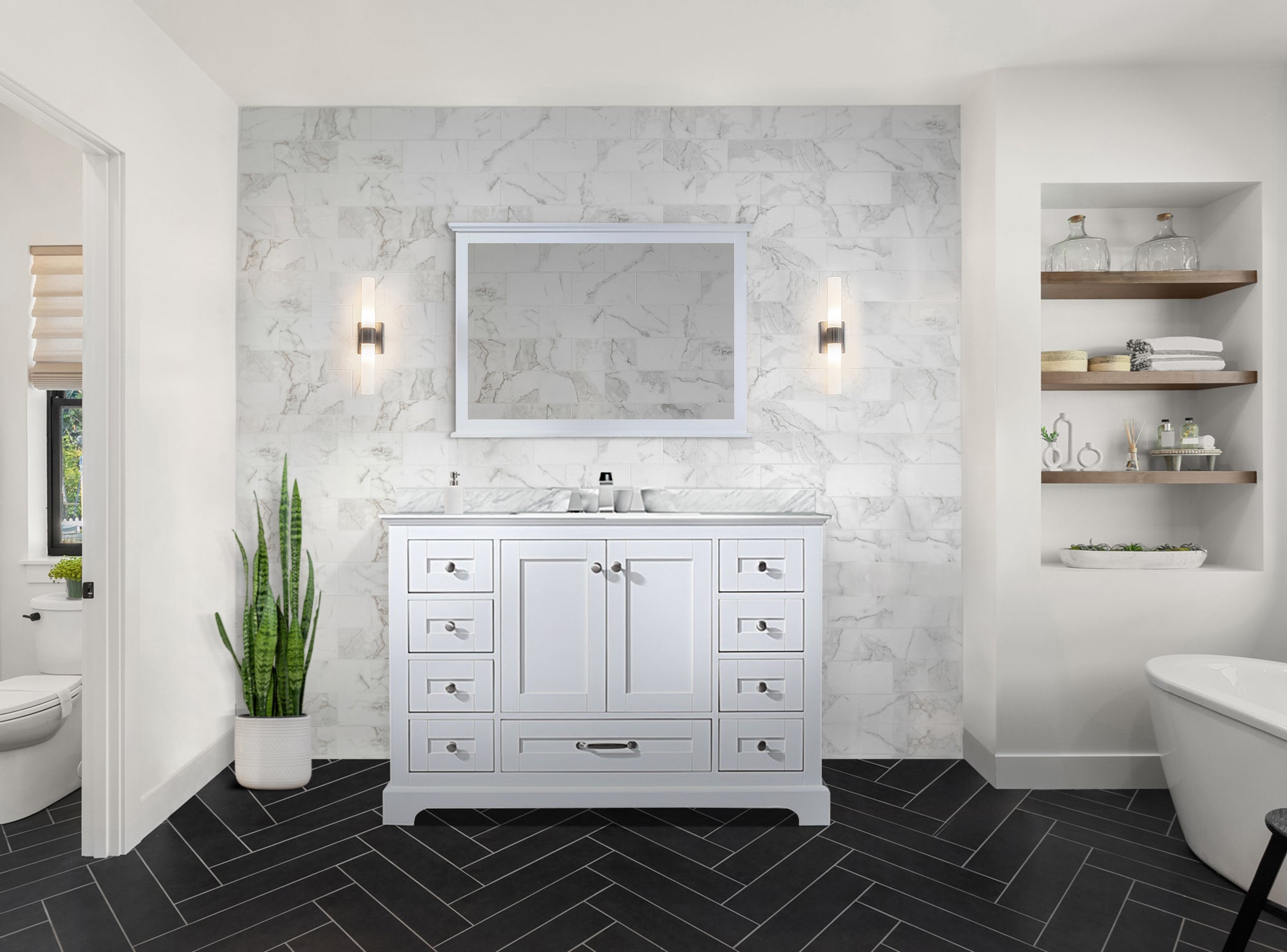 white vanity