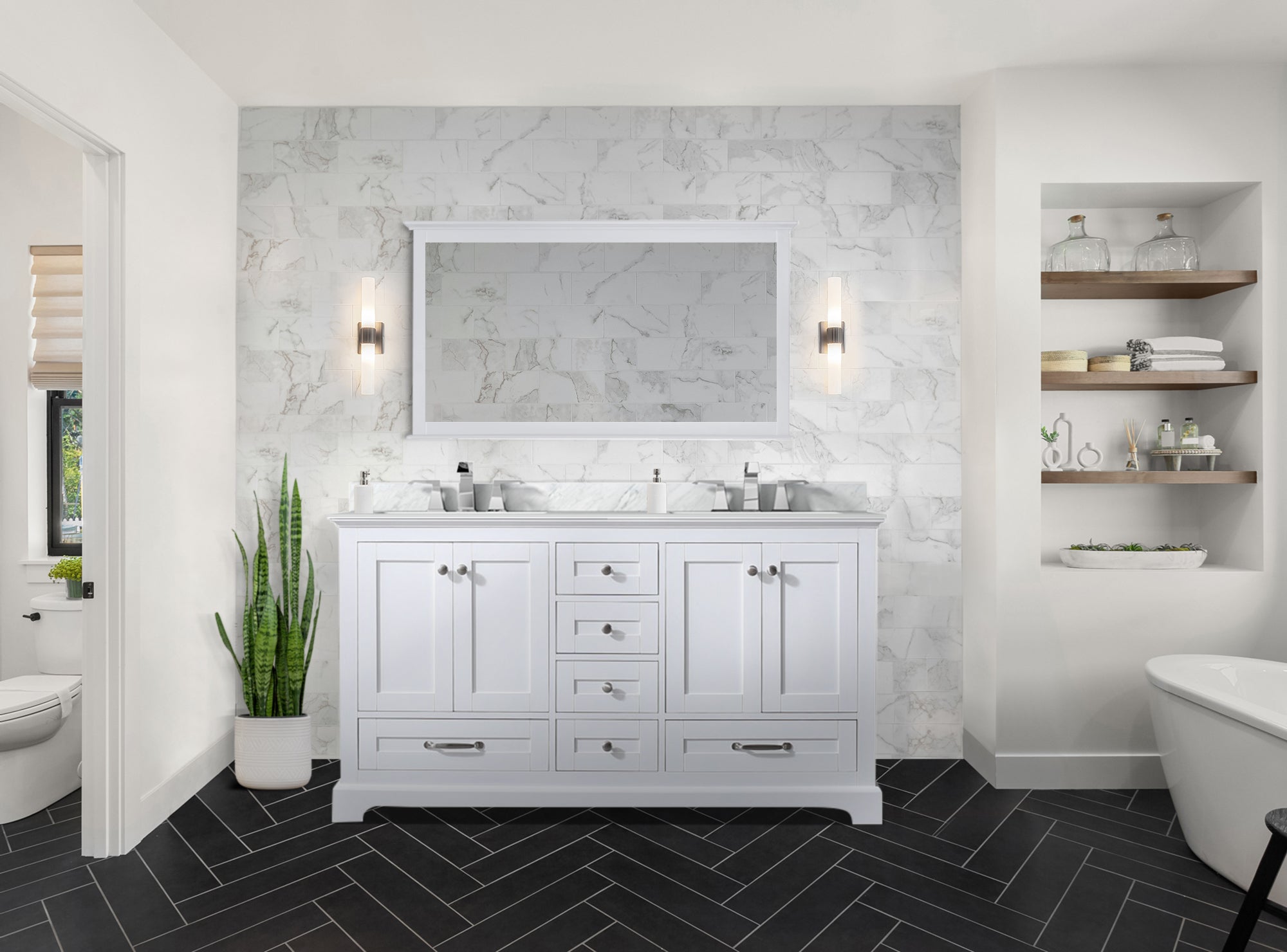 white vanity