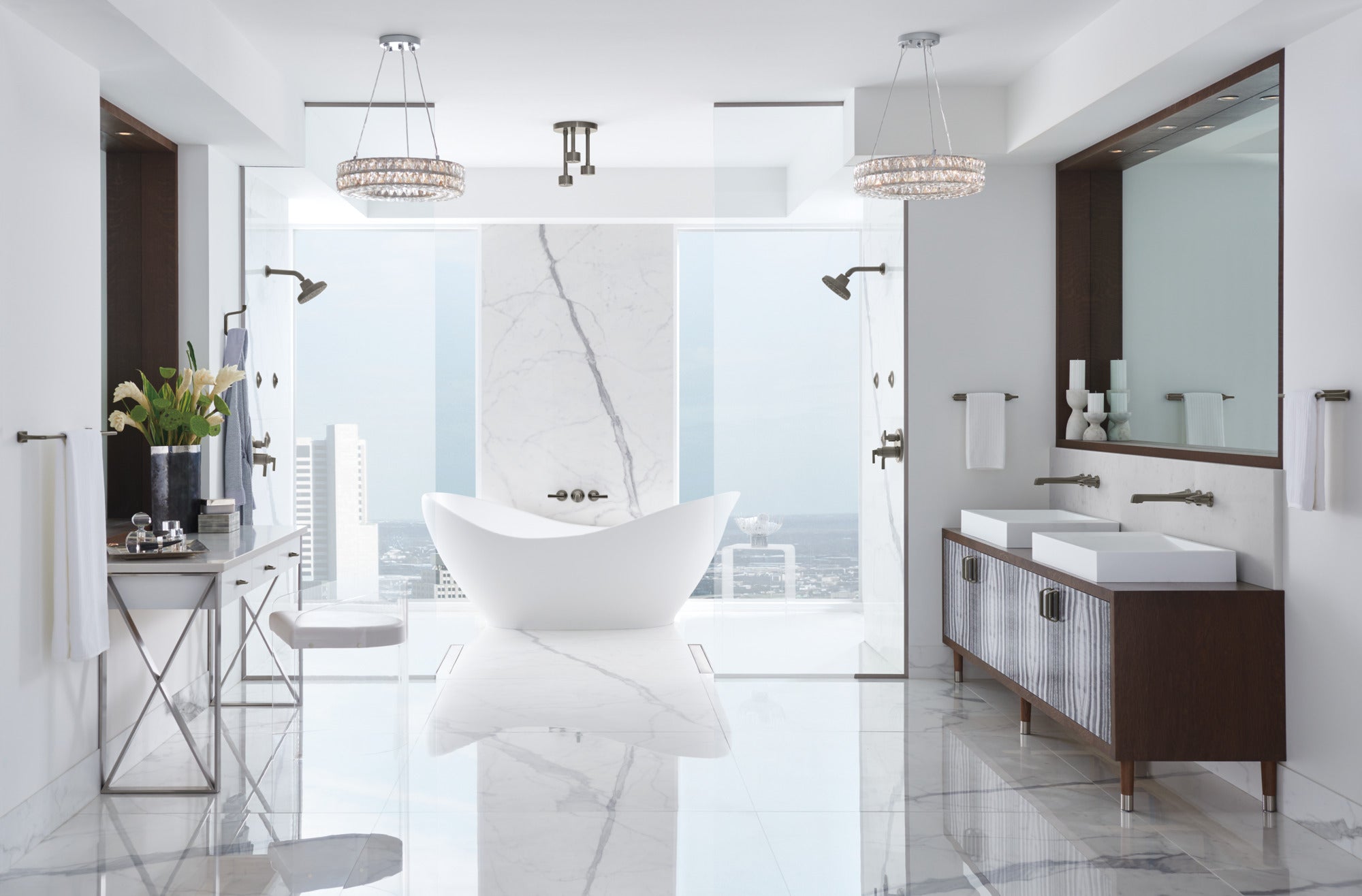 luxe steel diverter trim