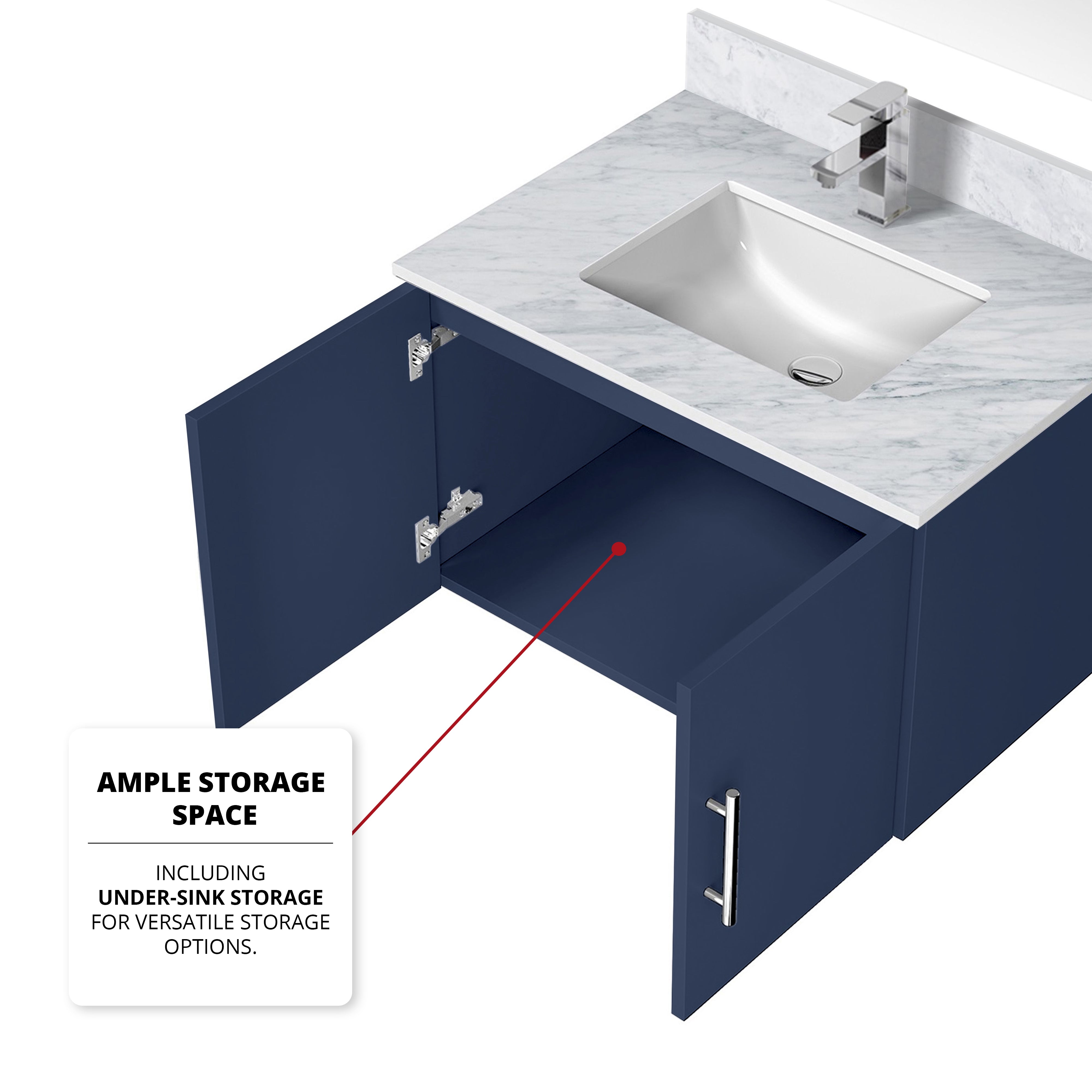 navy blue vanity