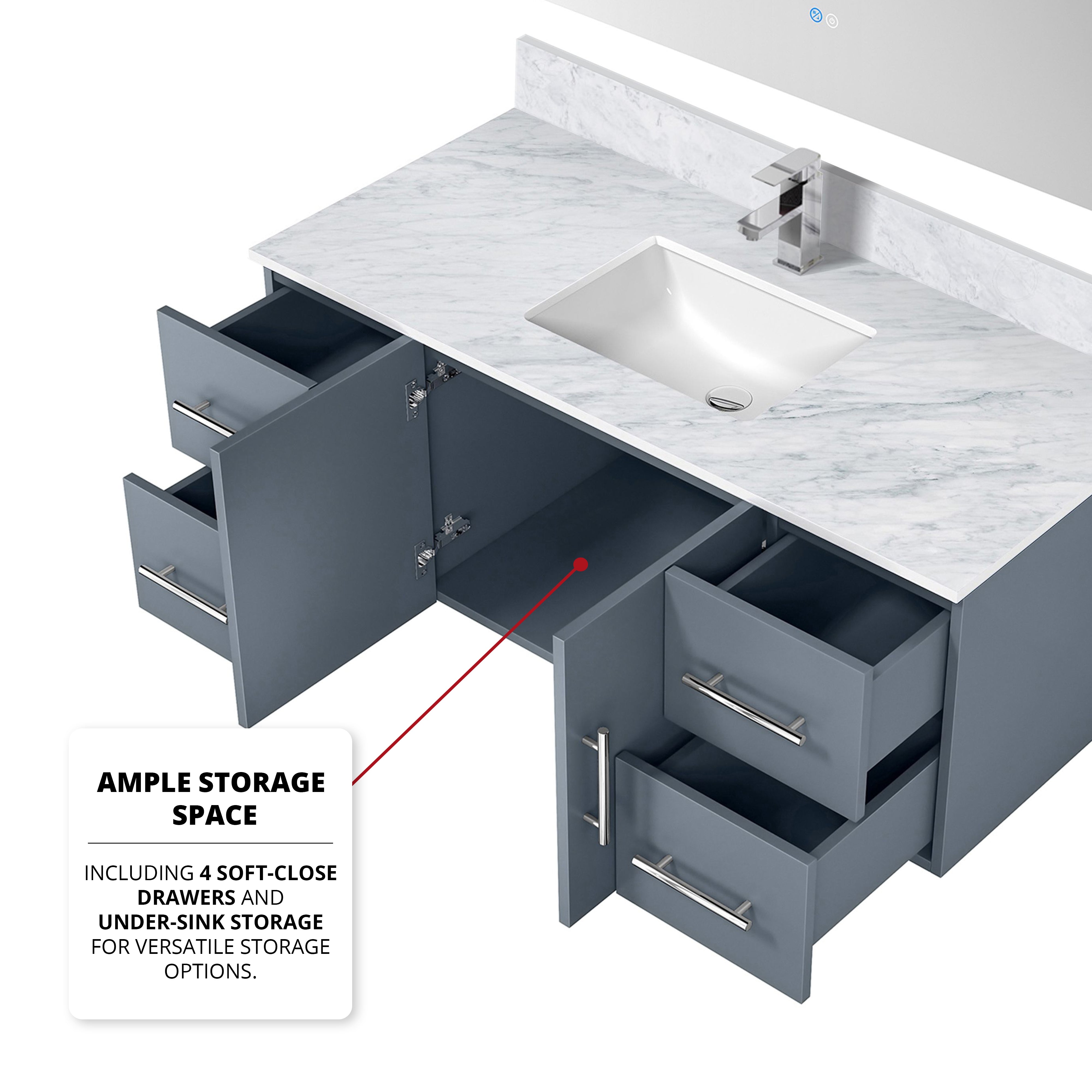 dark grey vanity
