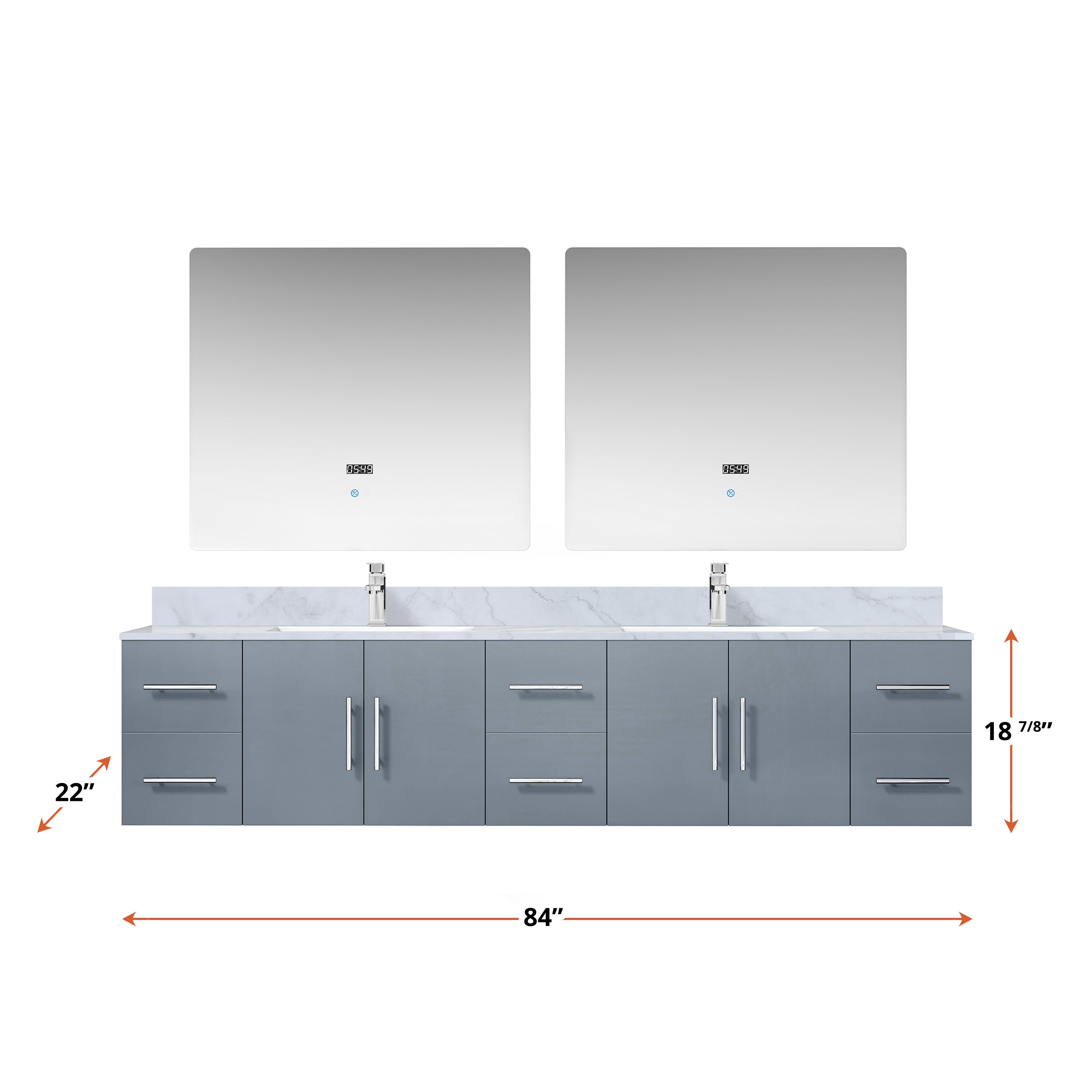 dark grey vanity