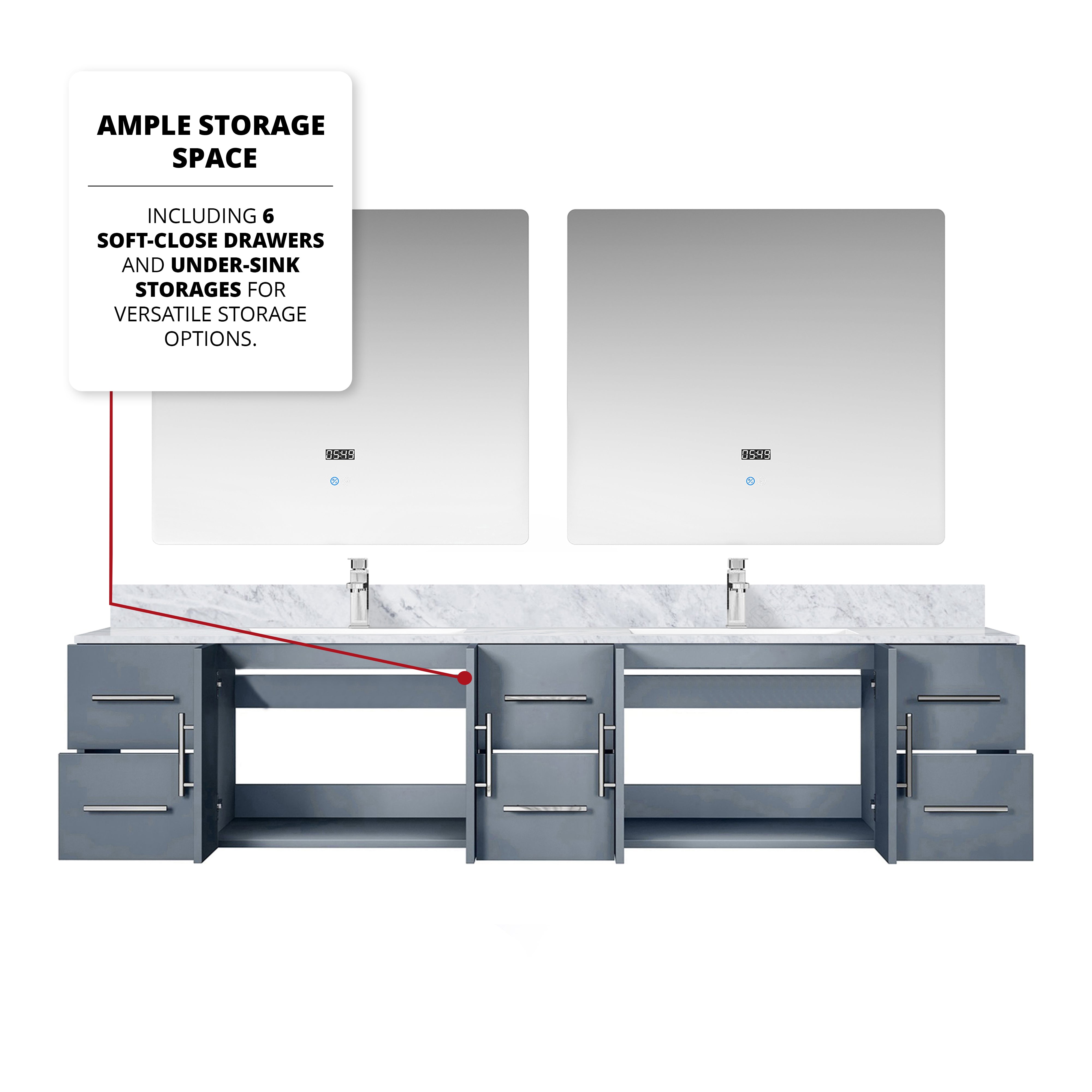 dark grey vanity