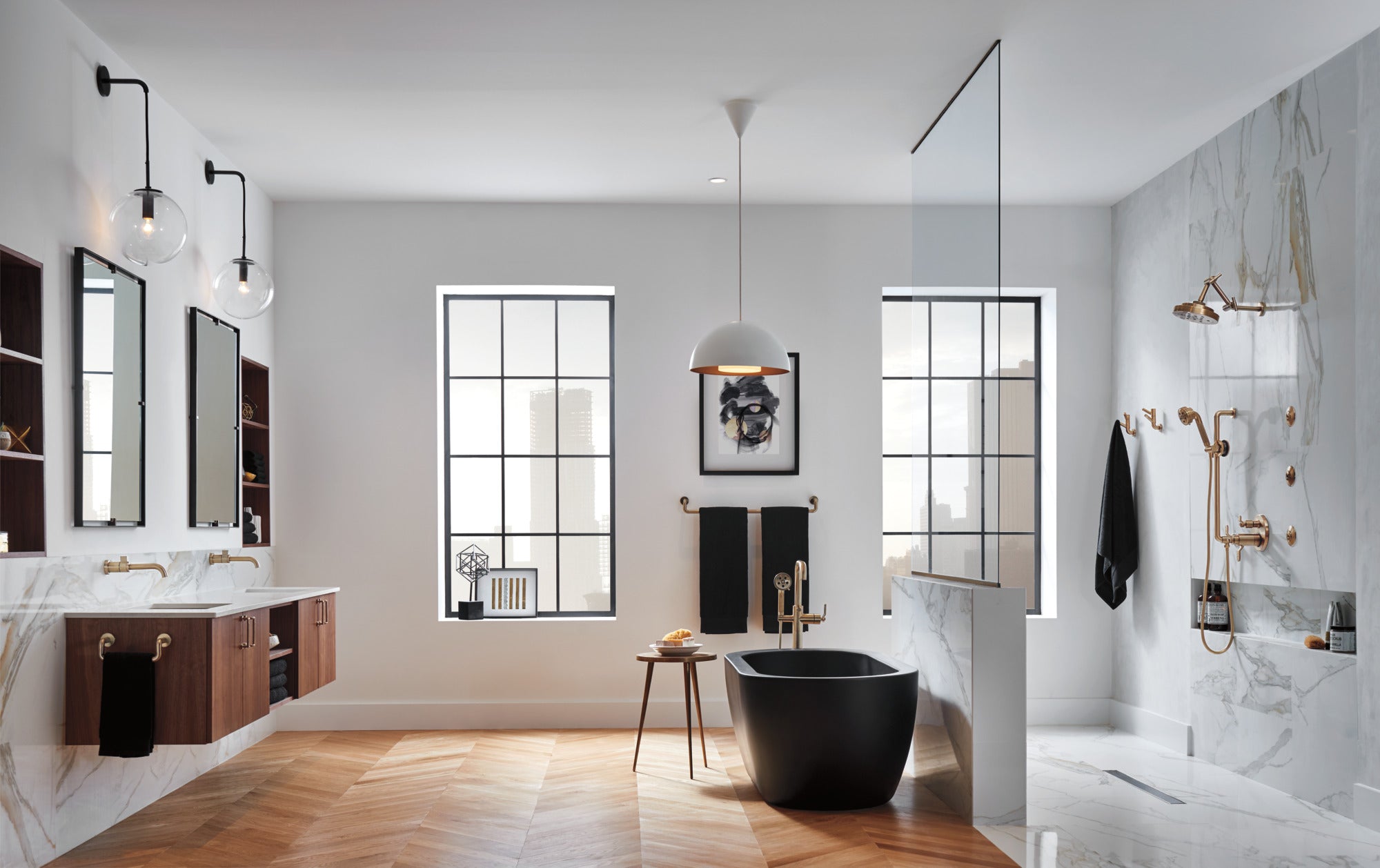 luxe gold towel bar