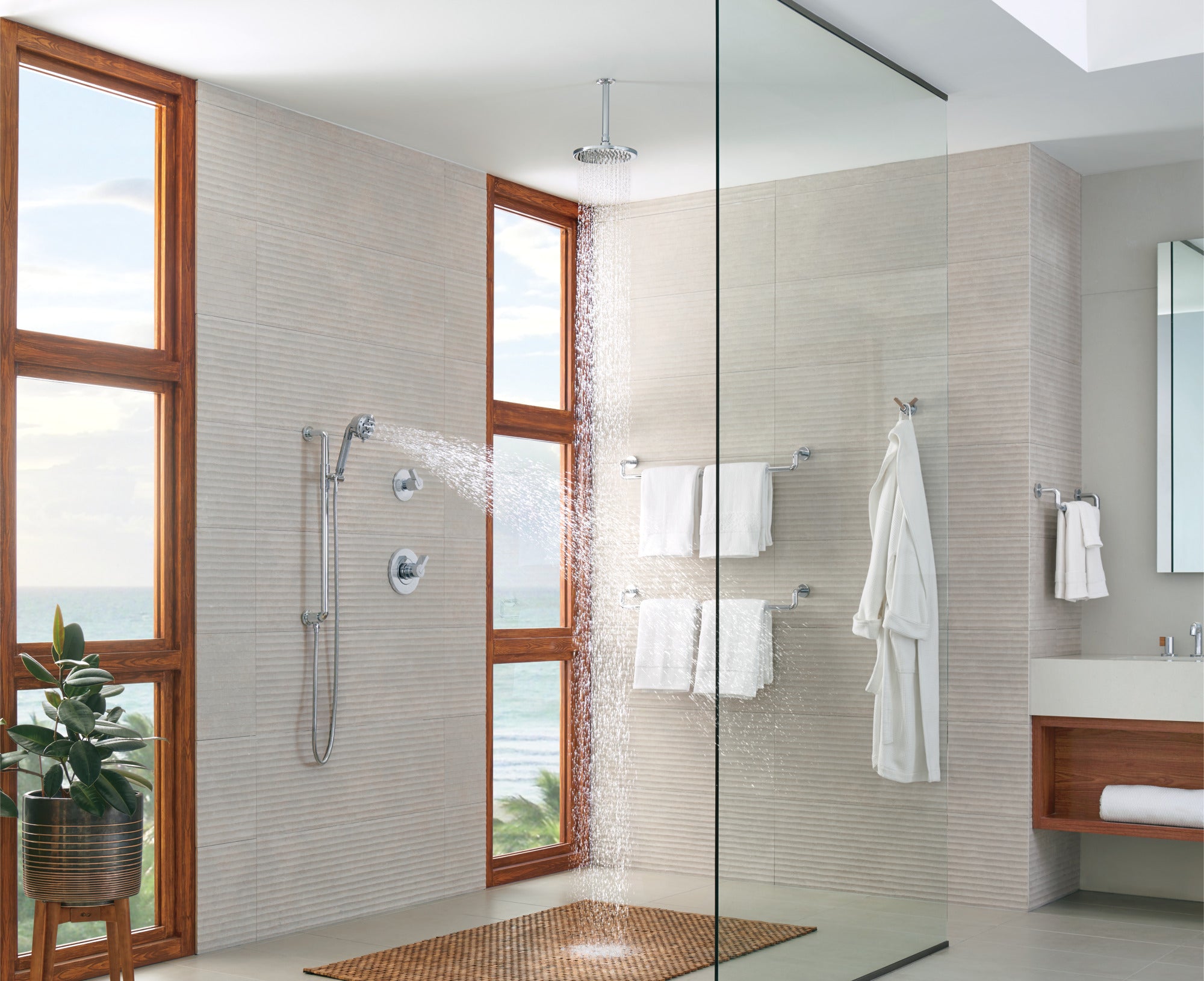 chrome towel bar