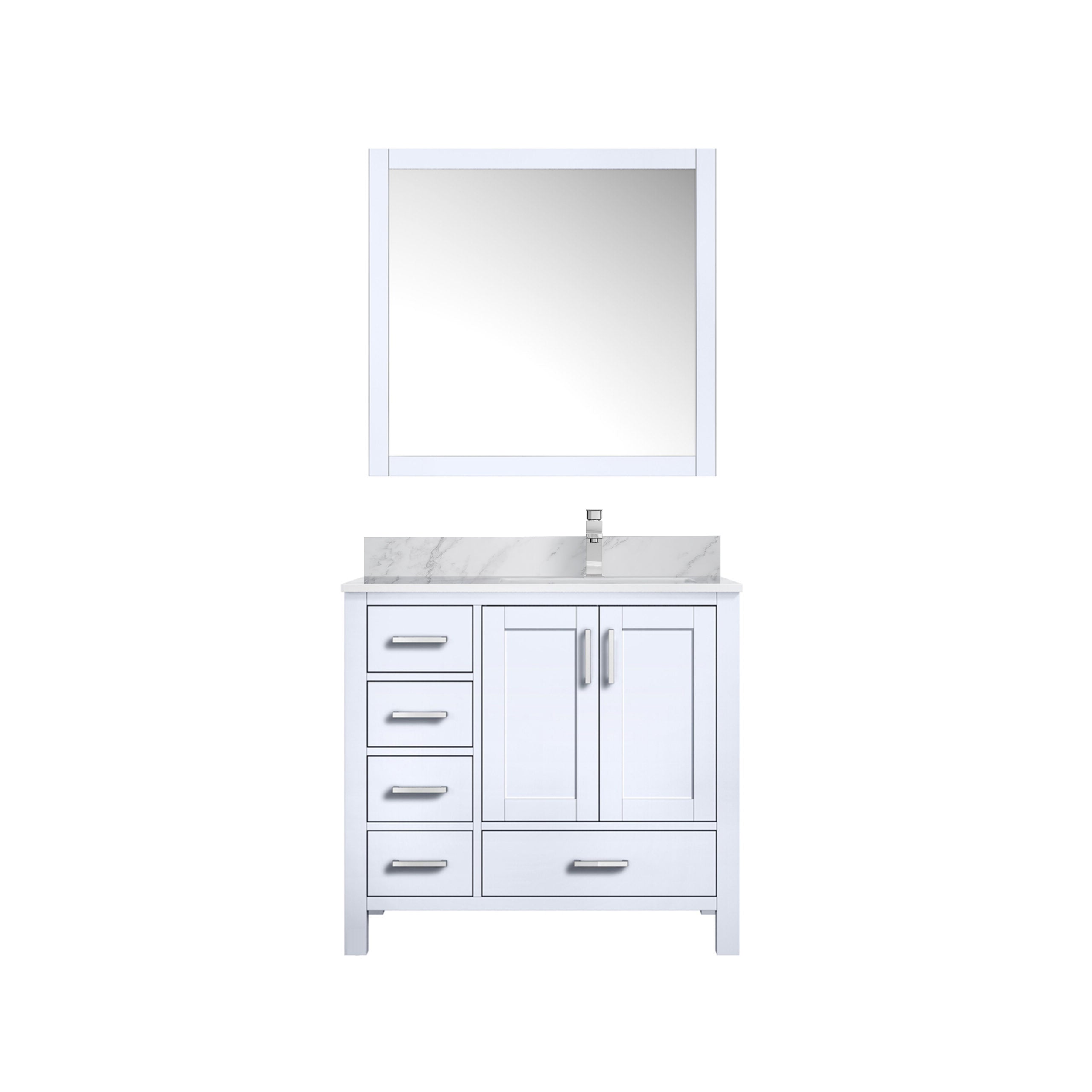 Lexora Jacques 36 in. W x 22 in. D Right Offset Bath Vanity