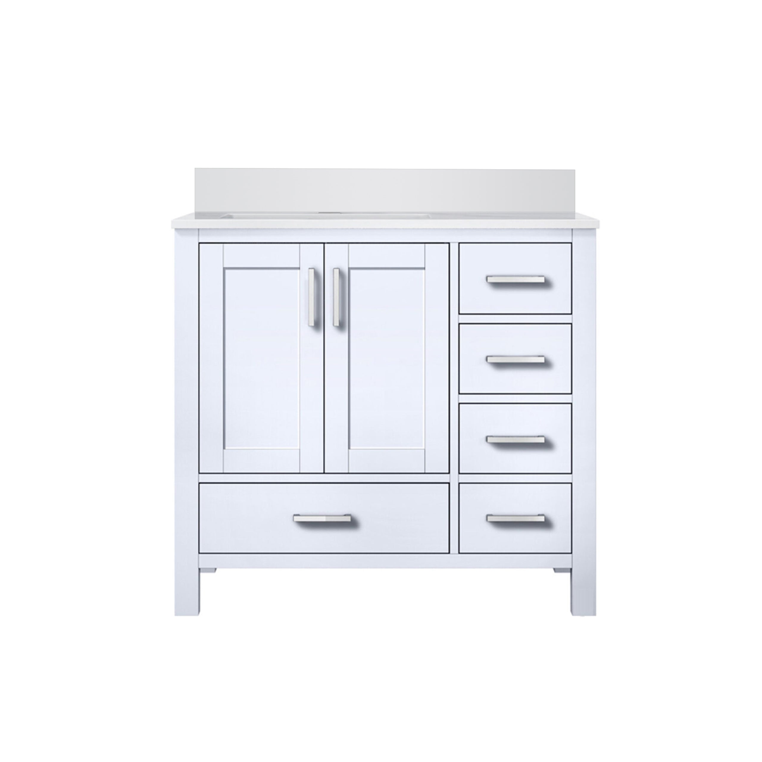 Lexora Jacques 36 in. W x 22 in. D Left Offset Bath Vanity