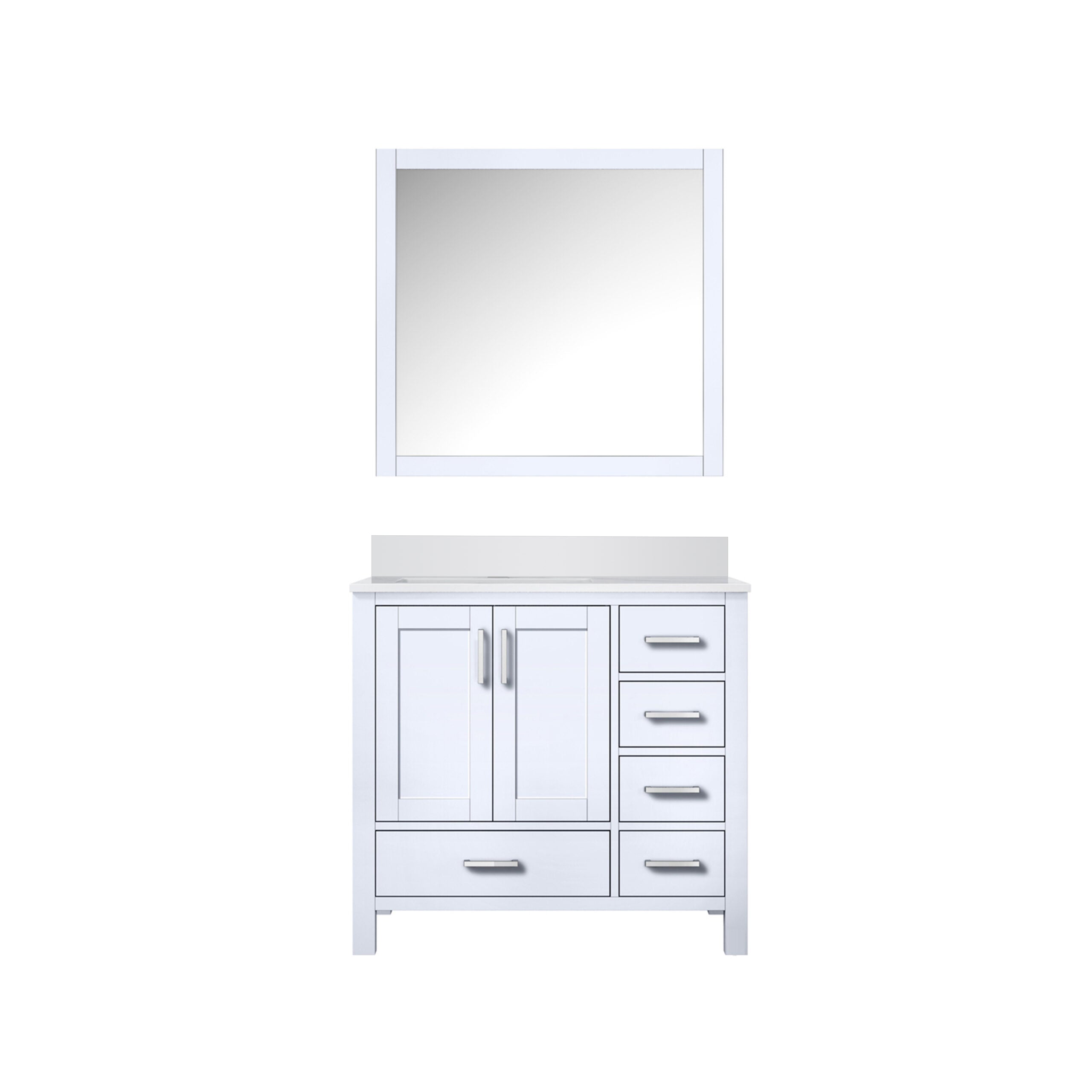 Lexora Jacques 36 in. W x 22 in. D Left Offset Bath Vanity