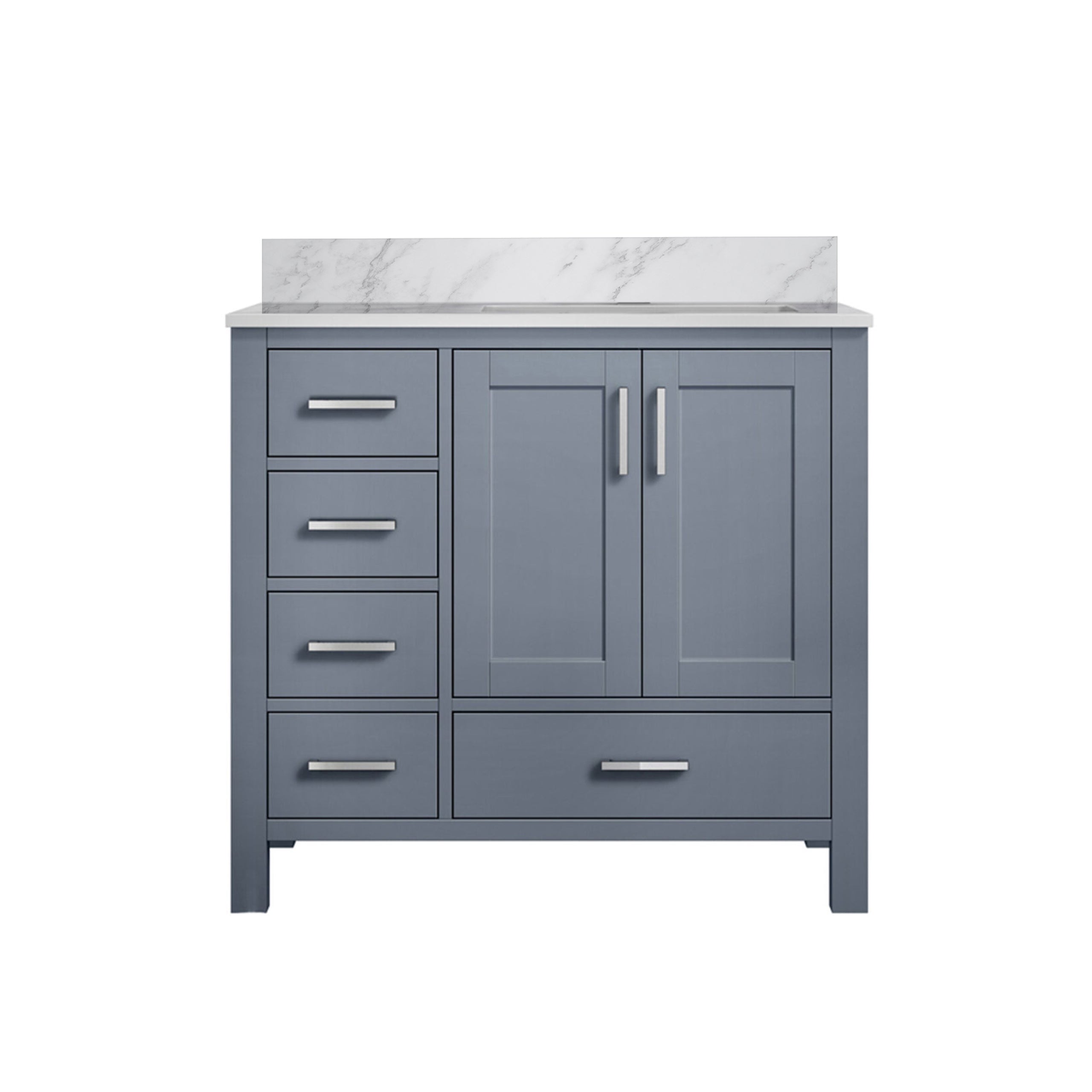 Lexora Jacques 36 in. W x 22 in. D Right Offset Bath Vanity