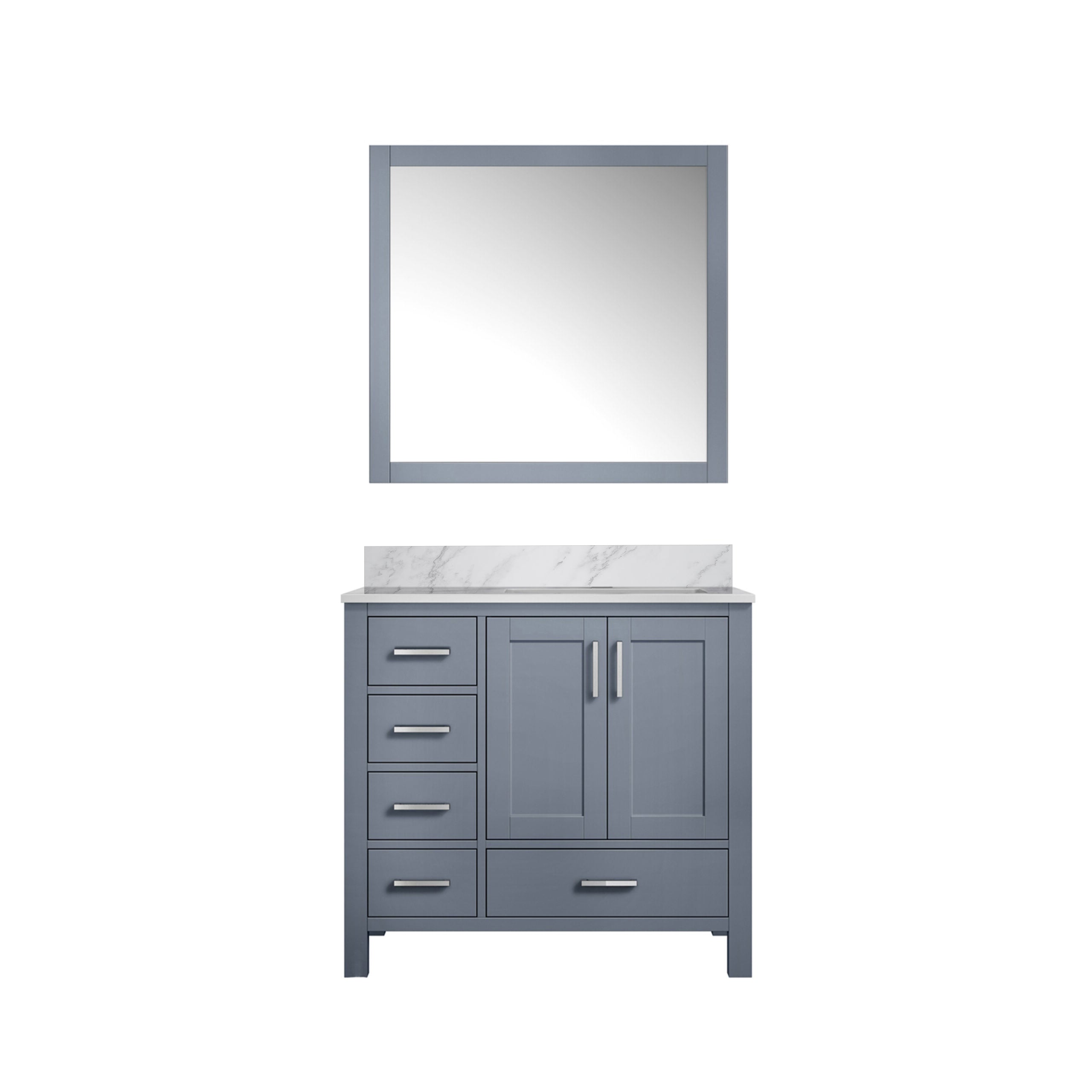 Lexora Jacques 36 in. W x 22 in. D Right Offset Bath Vanity