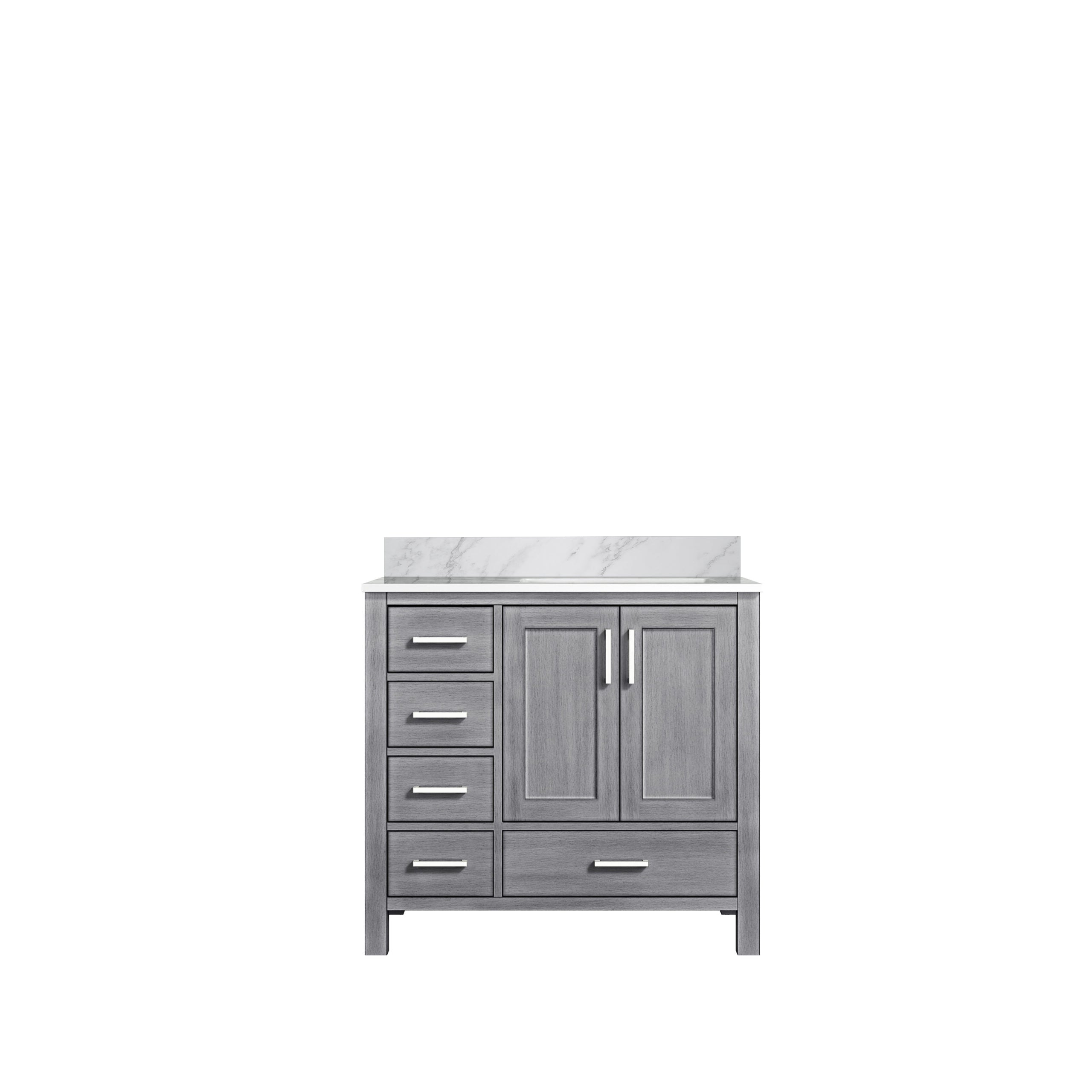 Lexora Jacques 36 in. W x 22 in. D Right Offset Bath Vanity