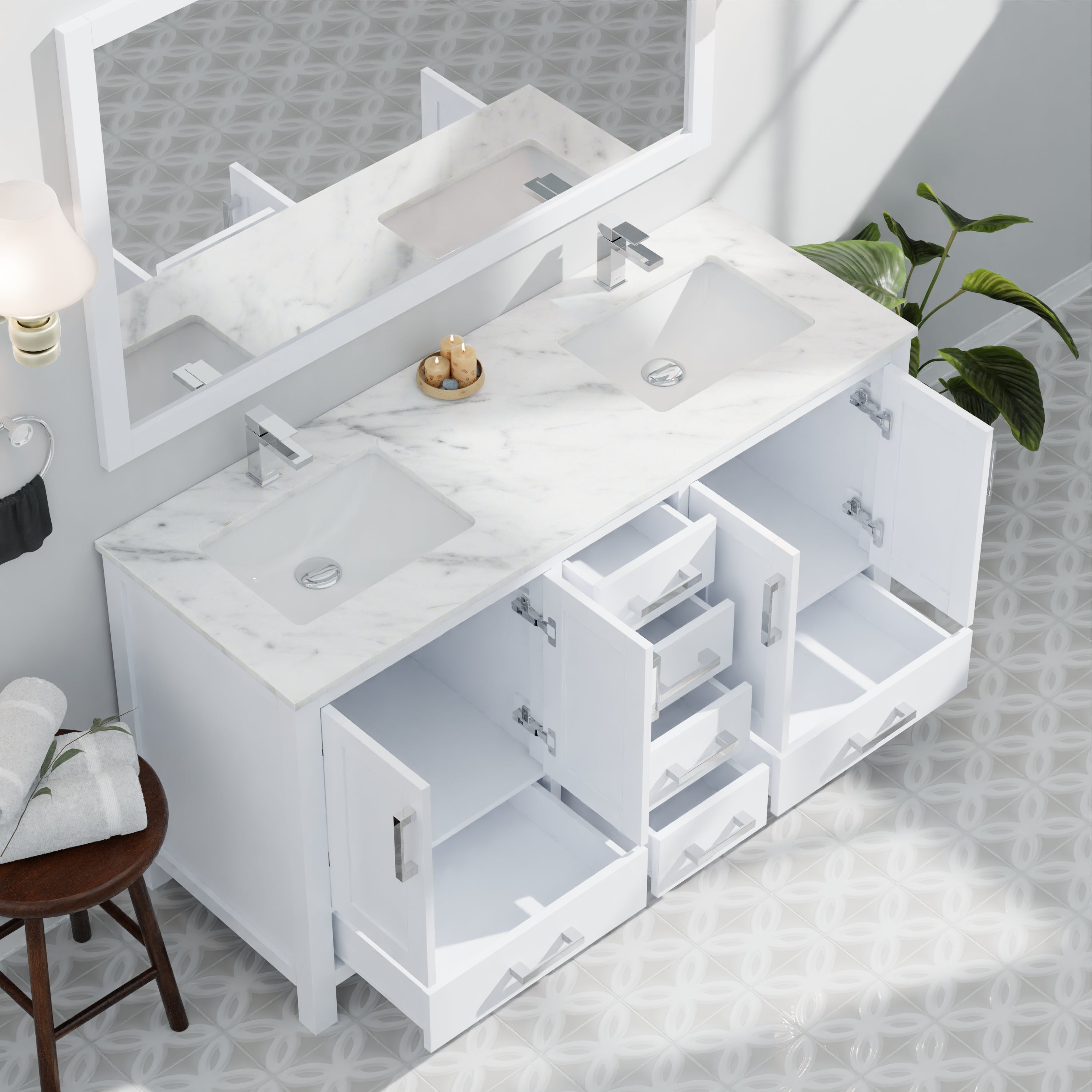 white vanity