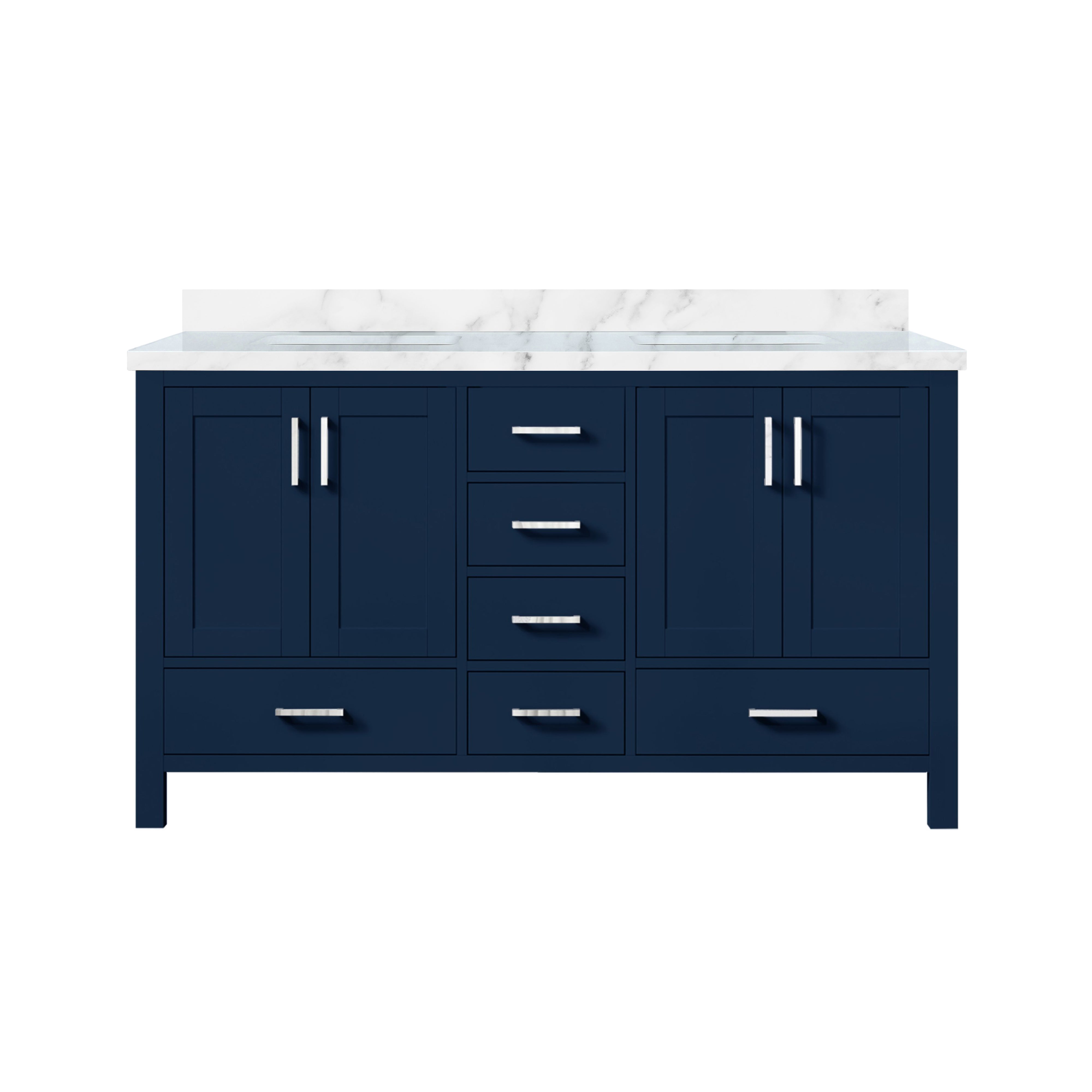 Lexora Jacques 60 in. W x 22 in. D Double Bath Vanity