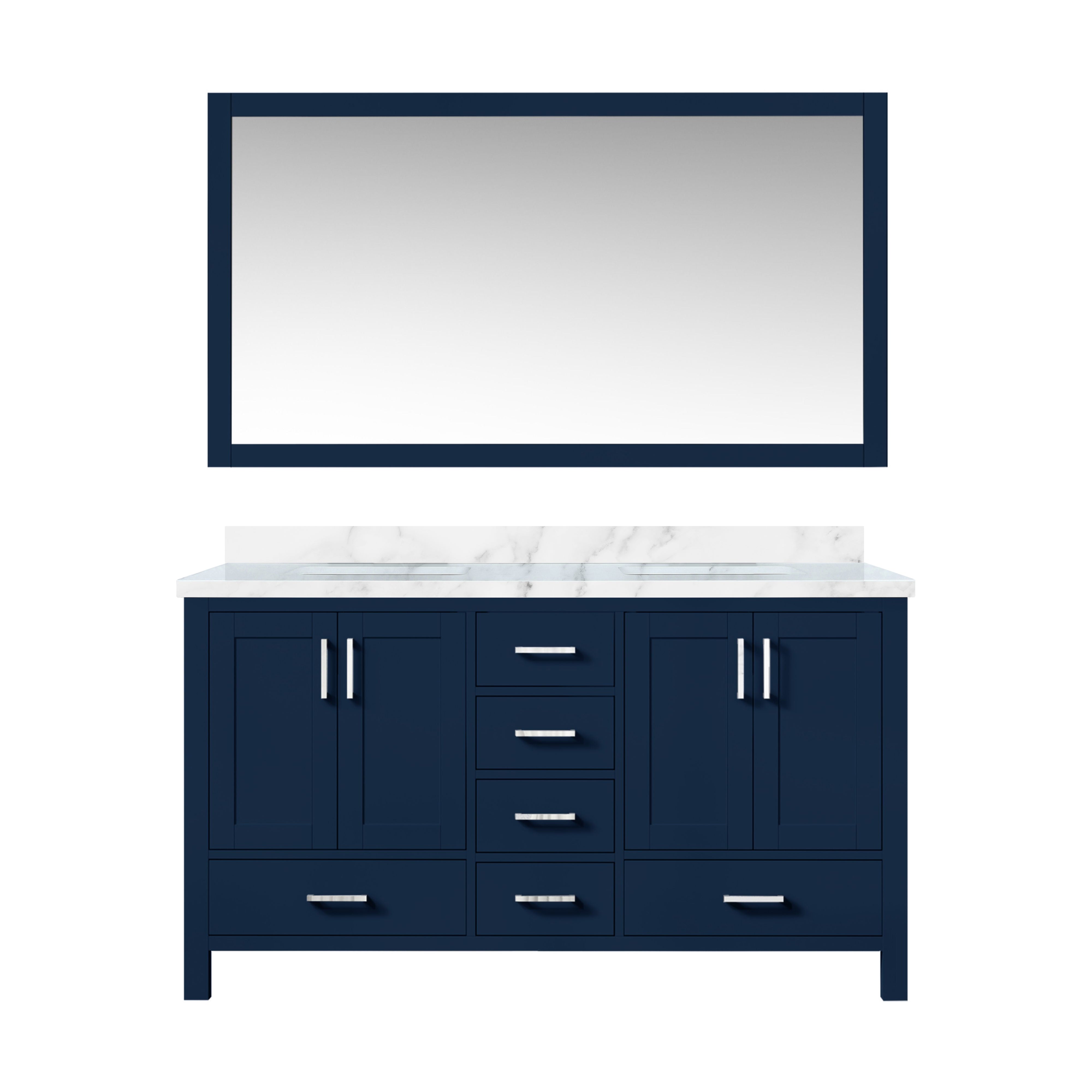 Lexora Jacques 60 in. W x 22 in. D Double Bath Vanity