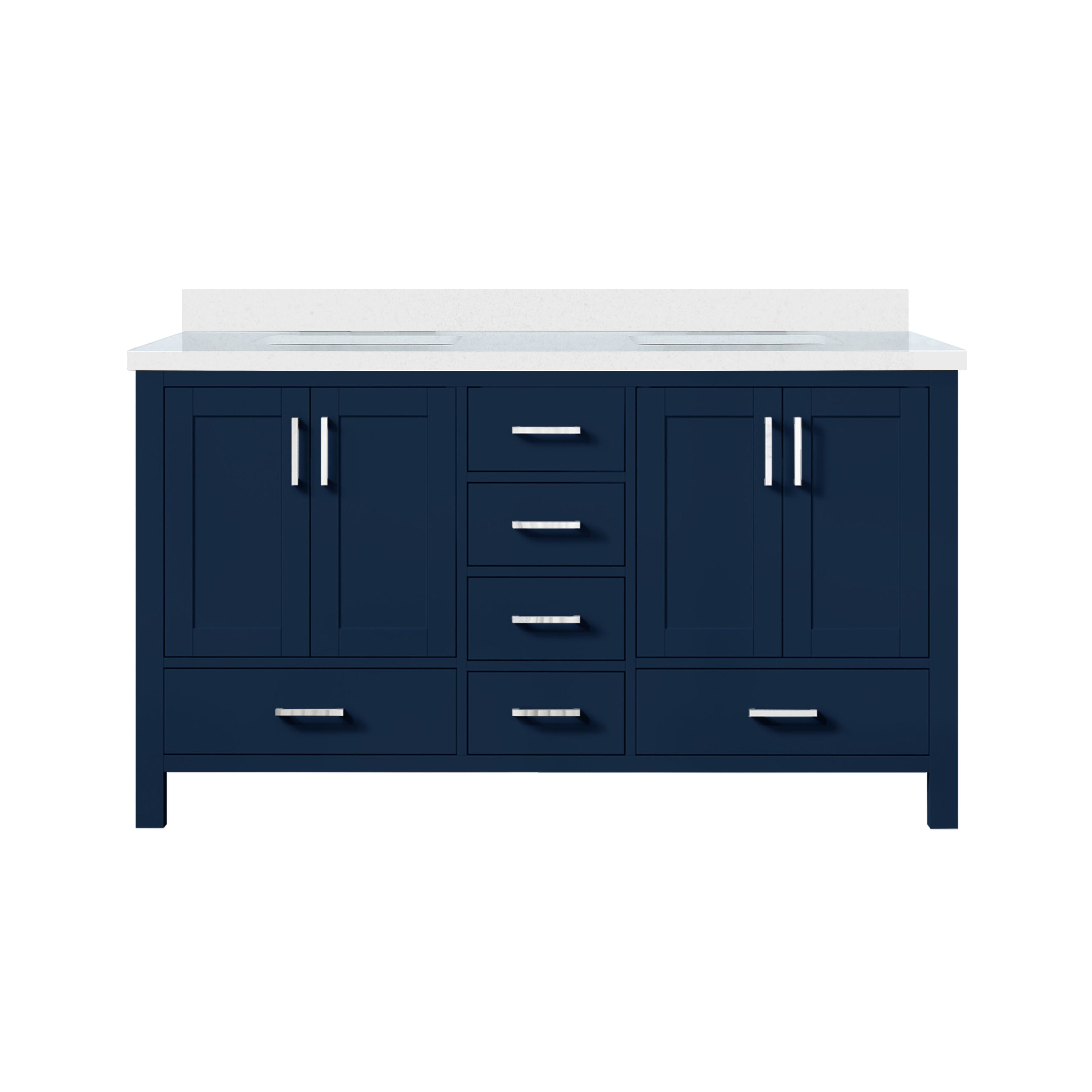 Lexora Jacques 60 in. W x 22 in. D Double Bath Vanity