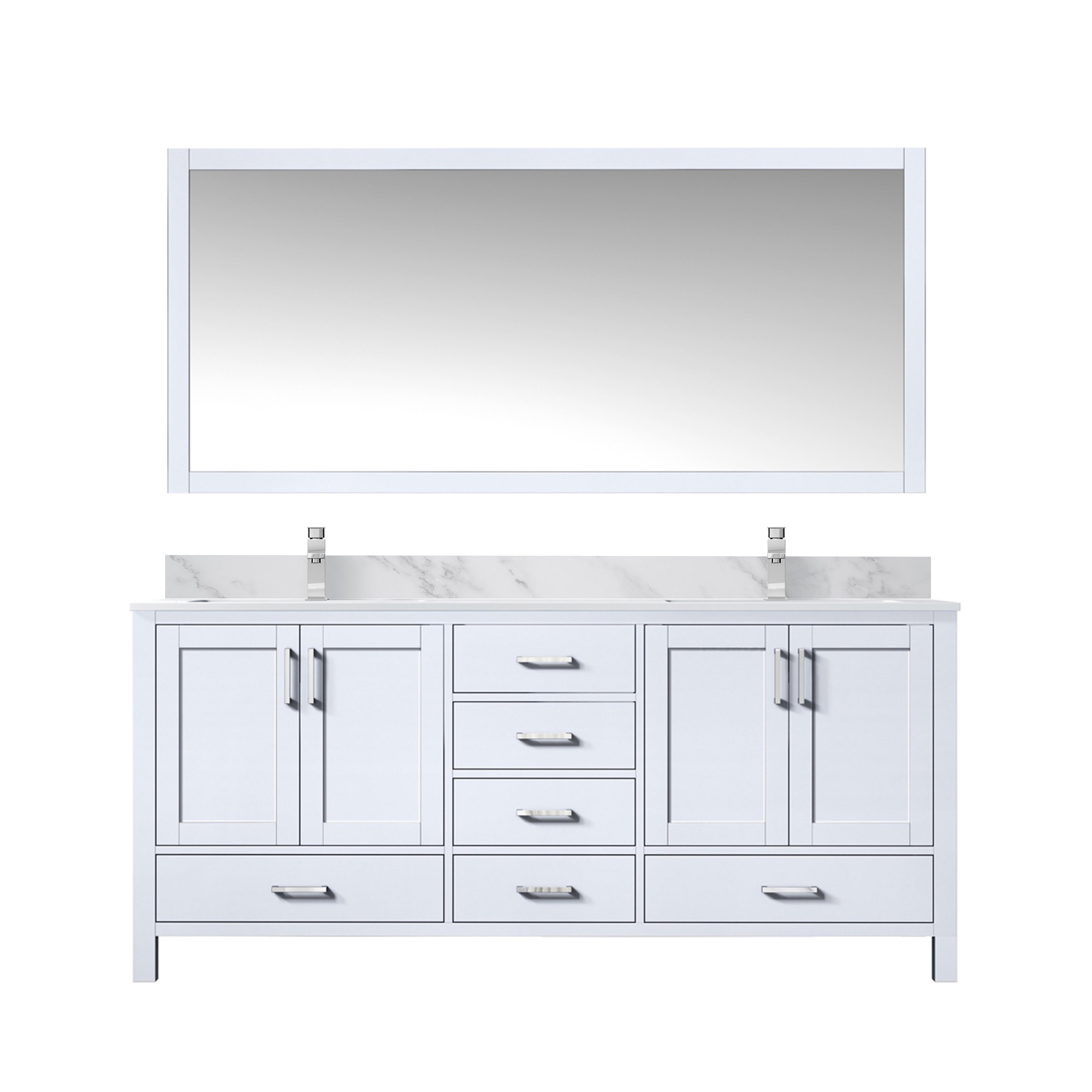 Lexora Jacques 72 in. W x 22 in. D Double Bath Vanity