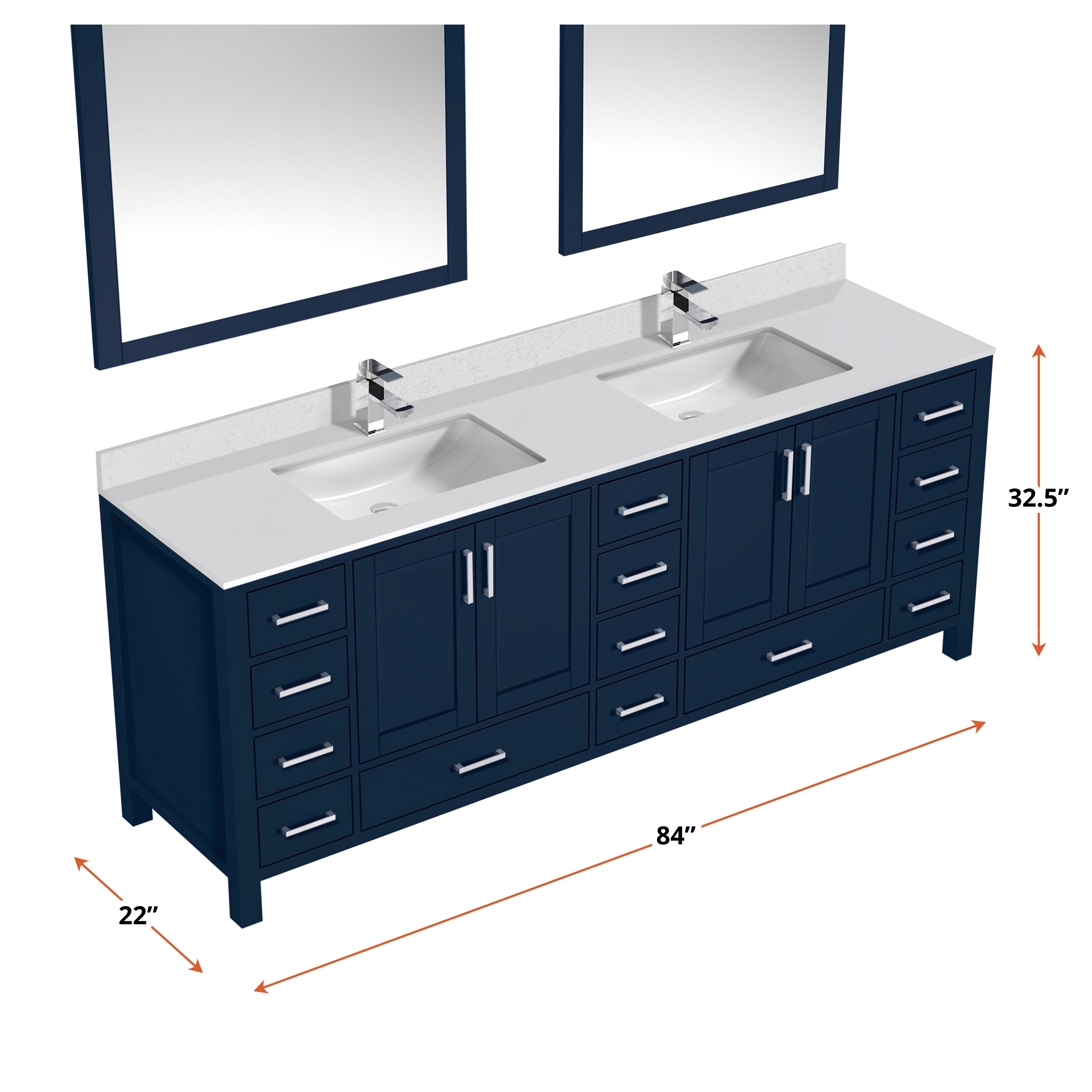 navy blue vanity